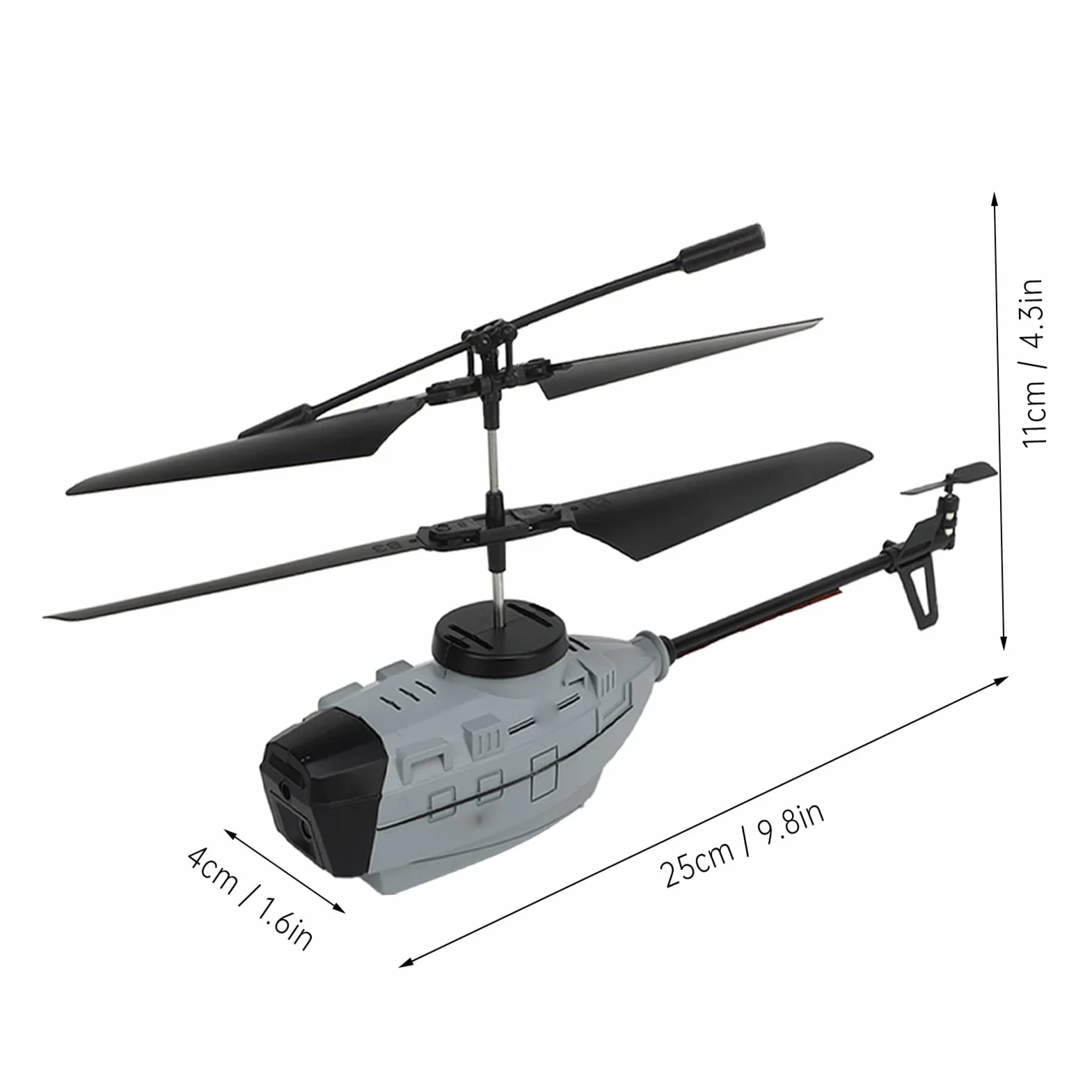 Helikopter RC Zdalnie Sterowany Helikopter z transmisją HD 4K Sterowanie Dotykowe z Dwoma Kamerami do Parku (3 Bateria)