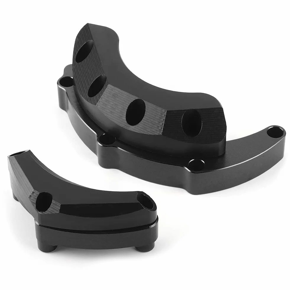 Płyty mocujące-Duokon osłona silnika motocykla Saver zderzak, rama ze stopu aluminium osłona suwaka dla MT-09 FJ-09 XSR900 (czarny)
