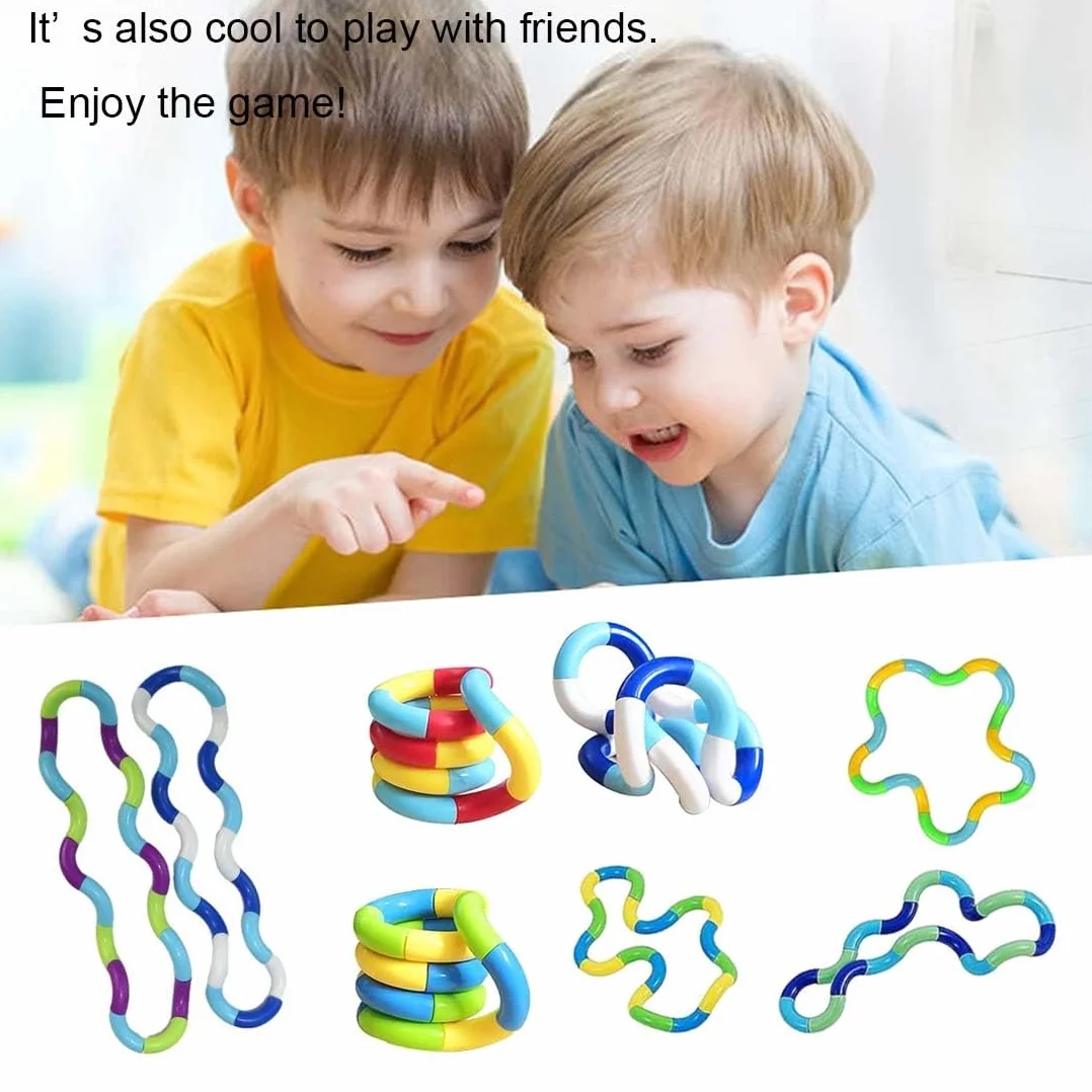 WeddHuis 5-częściowy zestaw zabawek dekompresyjnych, autyzm, Fidget Tangle, Fidget Twister, pomaga koordynować rękę, oko, odpowiedni dla dorosłych i dzieci