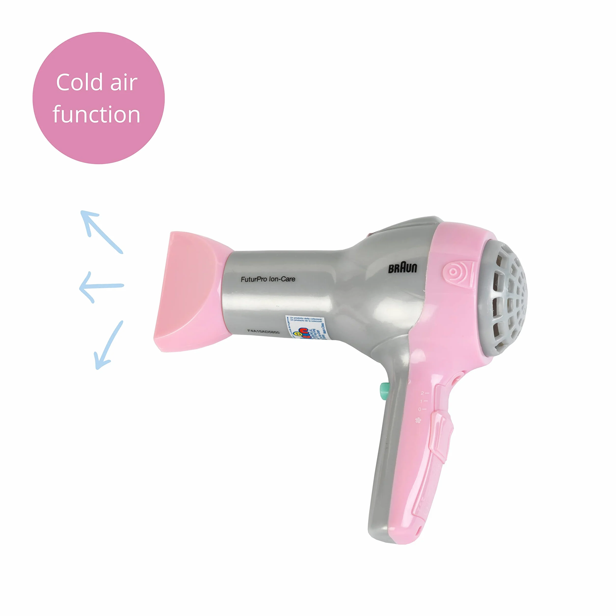 Theo Klein 5855 Braun Hairdresser's Case I with Mirror, Comb and Lots of Styling Accessories I with Battery - Powered Hairdryer I Toy for Children Aged 3 Years and up