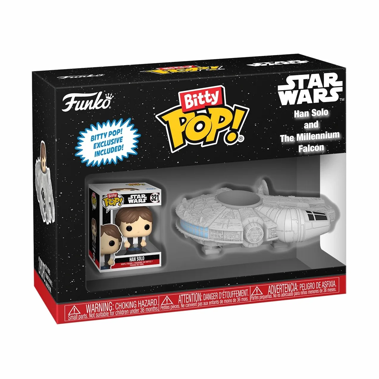 Funko Pop! Bitty Ride : Star Wars - Han Solo z Sokołem Millenium