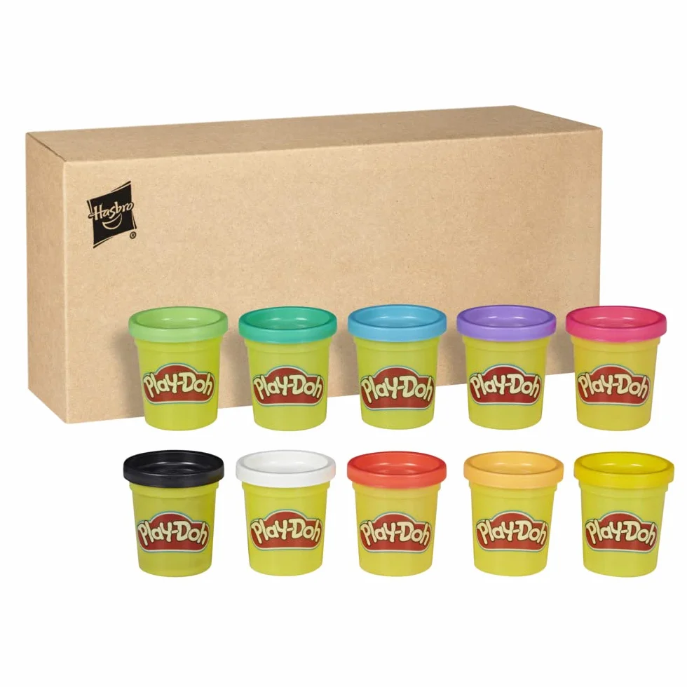Play-Doh 29413F03 Ciastolina, Wielokolorowy, 10 Sztuk
