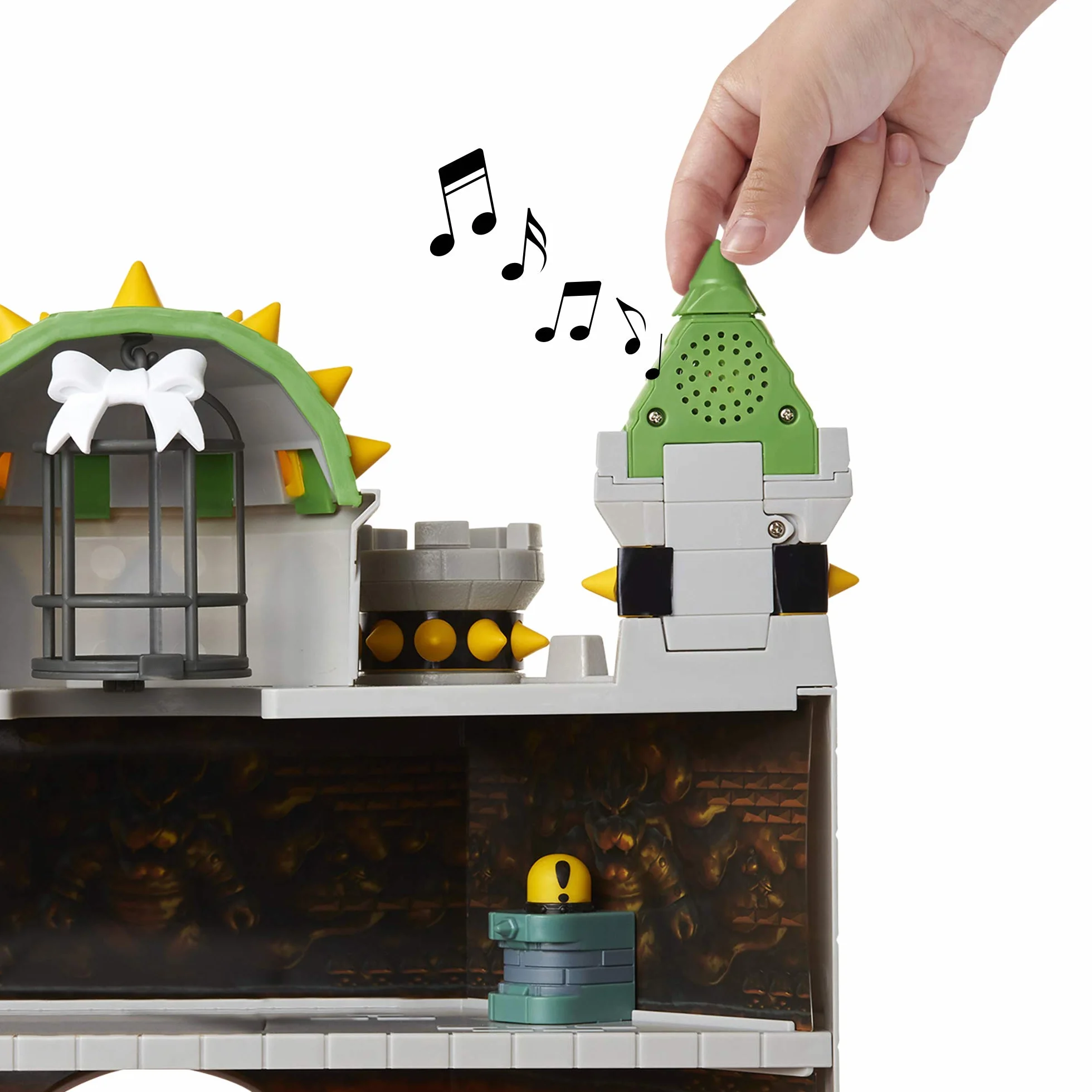 Nintendo Mario Bros Bowsers Deluxe Castle, Zestaw Zabawkowy z Dźwiękami Figurek i Wieloma Interaktywnymi Elementami
