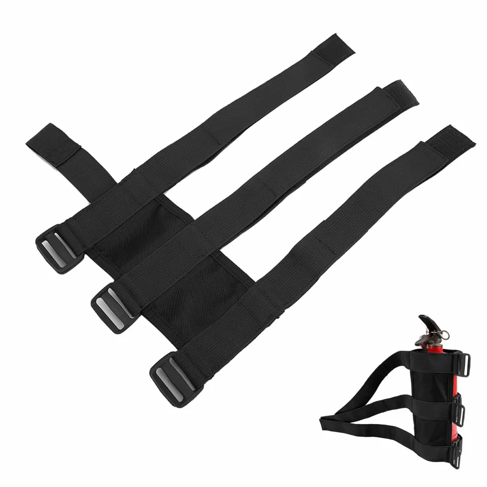 Pasek gaśnicy, Auto gaśnica samochodowa Uchwyt mocujący pasek regulowany pasek pasuje dla Wrangler TJ YJ JK CJ(Black)