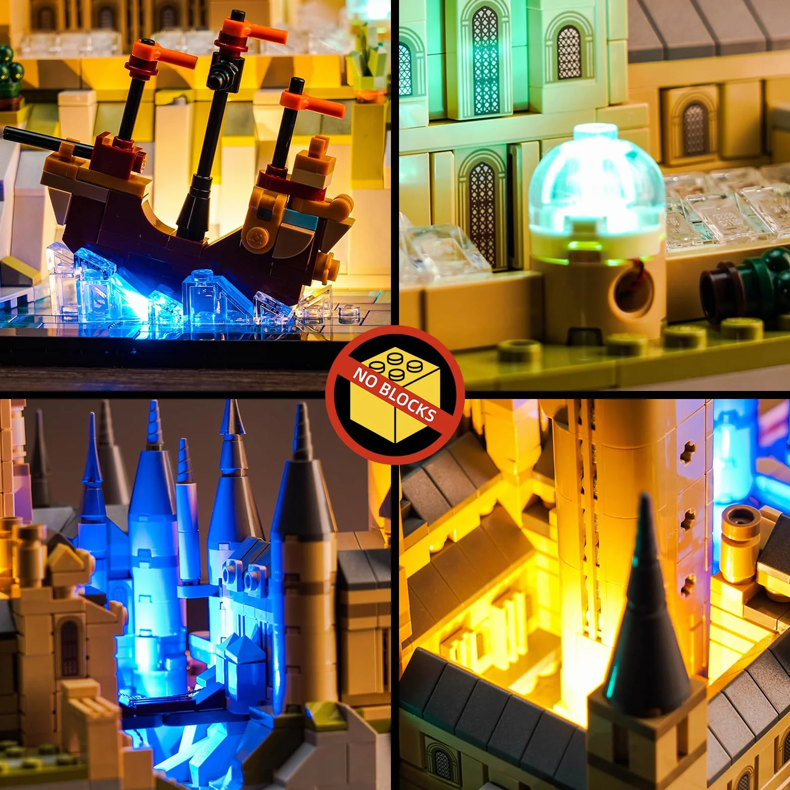 Zestaw świateł LED kompatybilny z Lego 76419 Hogwart Castle and Grounds, zestaw oświetlenia dekoracyjnego dla Lego Hogwart Castle and Grounds, kreatywne zabawki
