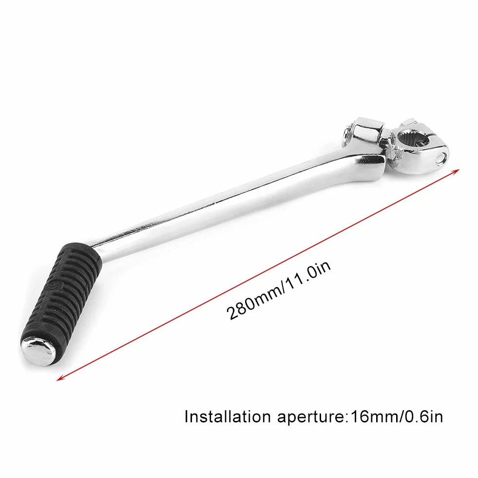Kickstarter-KIMISS 16mm 280mm dźwignia rozruchowa ze stali stopowej, dźwignia rozrusznika motocyklowego pasuje do PIT PRO Trail motor terenowy 150c