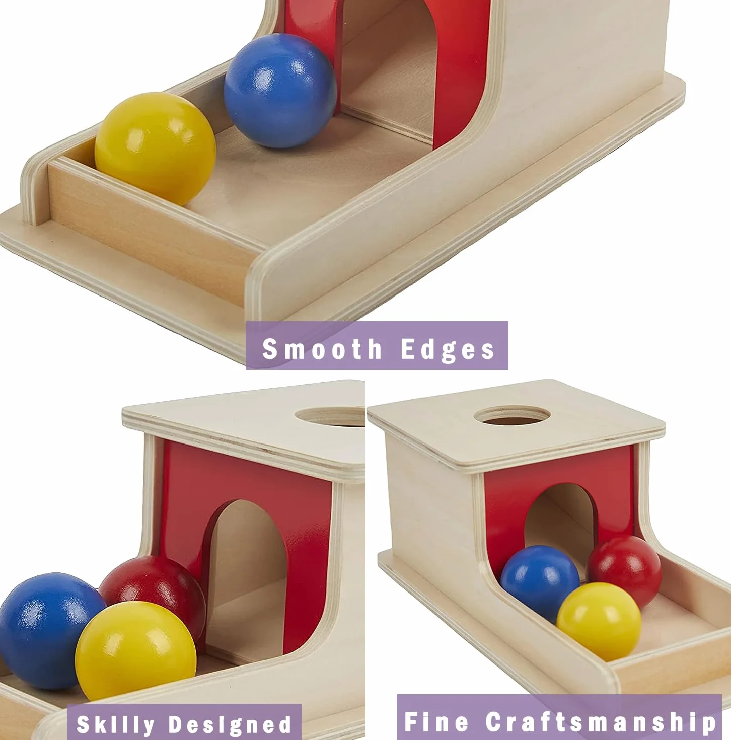 YAANI Jumbo Object Permanence Box – zabawki Montessori dla niemowląt w wieku 6-12 miesięcy, sensoryczne zabawki dla niemowląt w wieku 6 miesięcy, zabawki dla małych dzieci w wieku 1 roku, zabawki