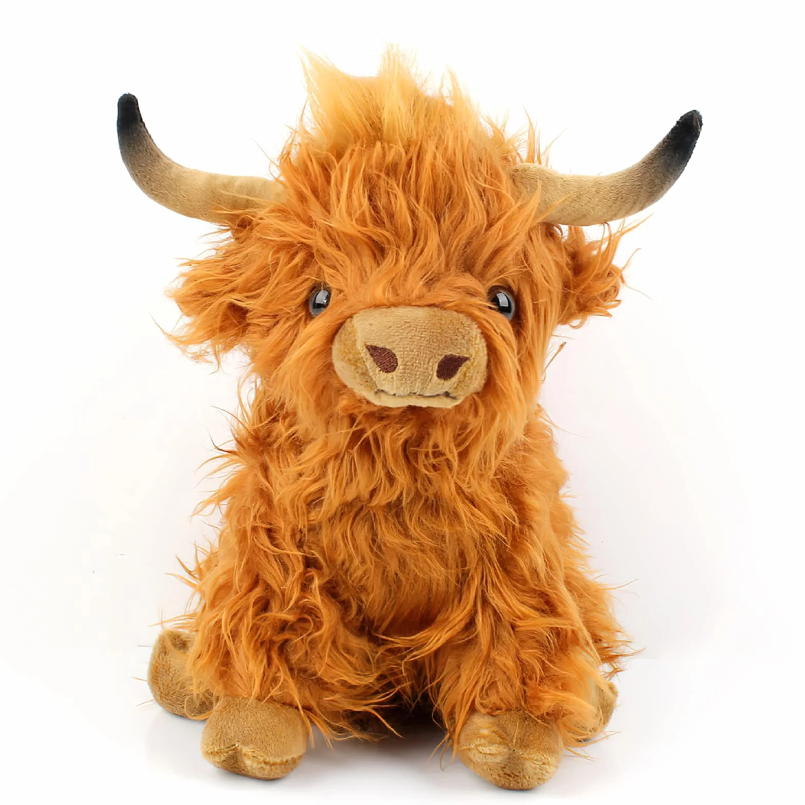 Highland Cow Soft Toy pluszowa zabawka, krowa góralska, pluszowa krowa góralska, przytulanka, realistyczna miękka zabawka na farmie, wołowina góralska, realistyczna szkocka bydło góralskie