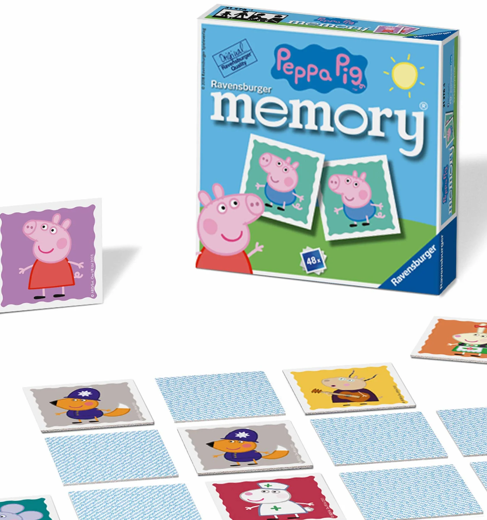 Ravensburger Peppa Pig Mini Memory Game - Matching Picture Snap Pairs Game For Kids Age 3 Years and Up