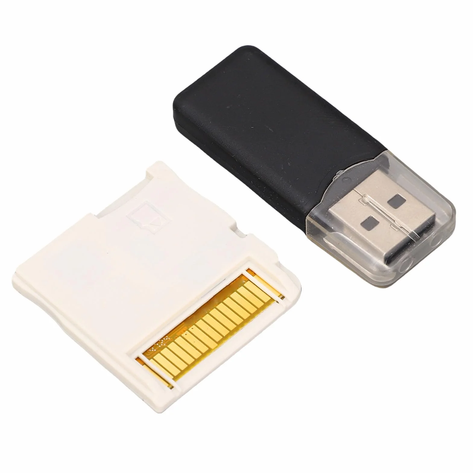 Karta Flash dla 2DS 3DS Console Game Console ASIC Game Film Memory Card z Czytnikiem Kart, Szybciej i Stabilna Obsługa Małych Kart Pamięci (WHITE)