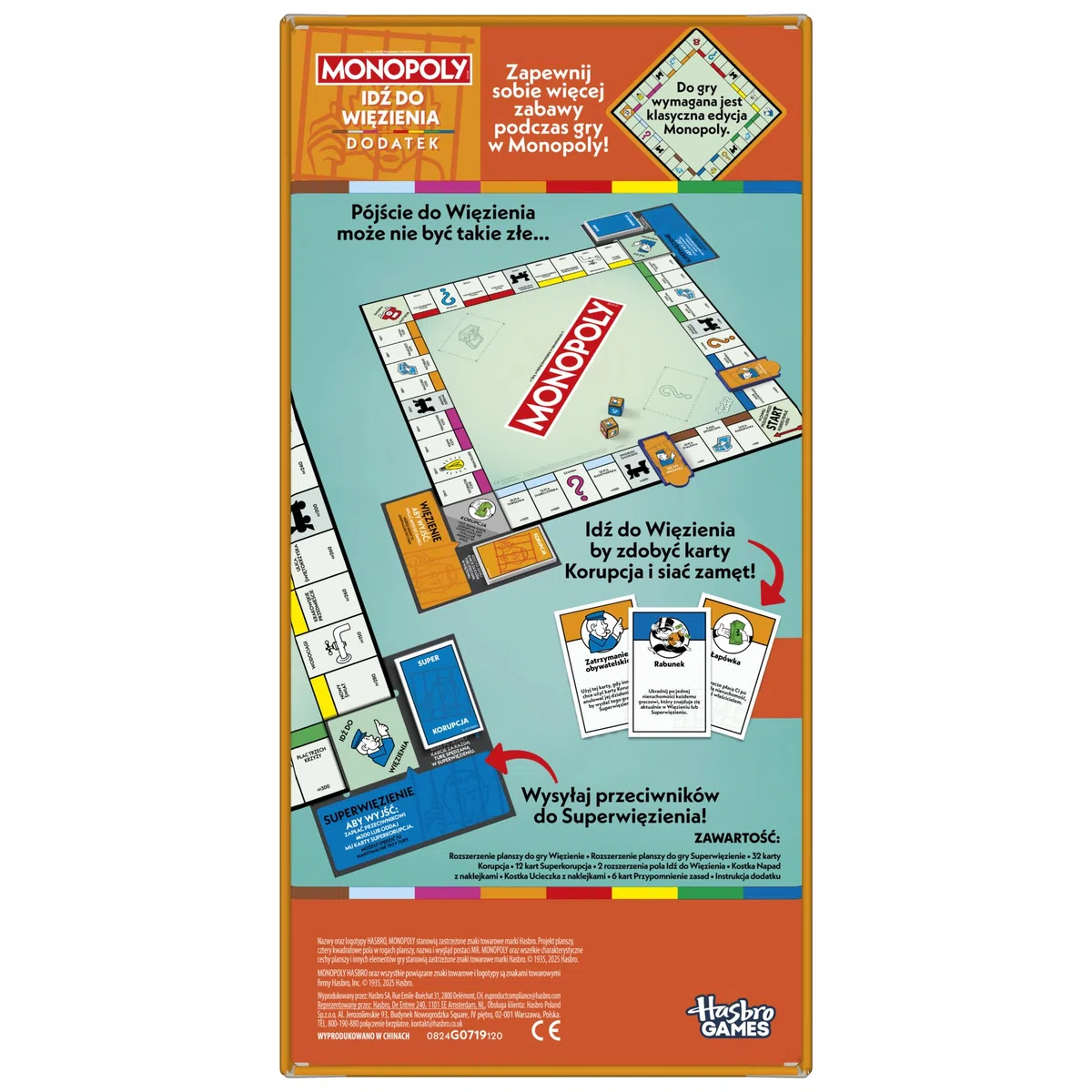 DODATEK Monopoly Idź do Więzienia (do gry wymagana jest klasyczna edycja Monopoly), wersja polska