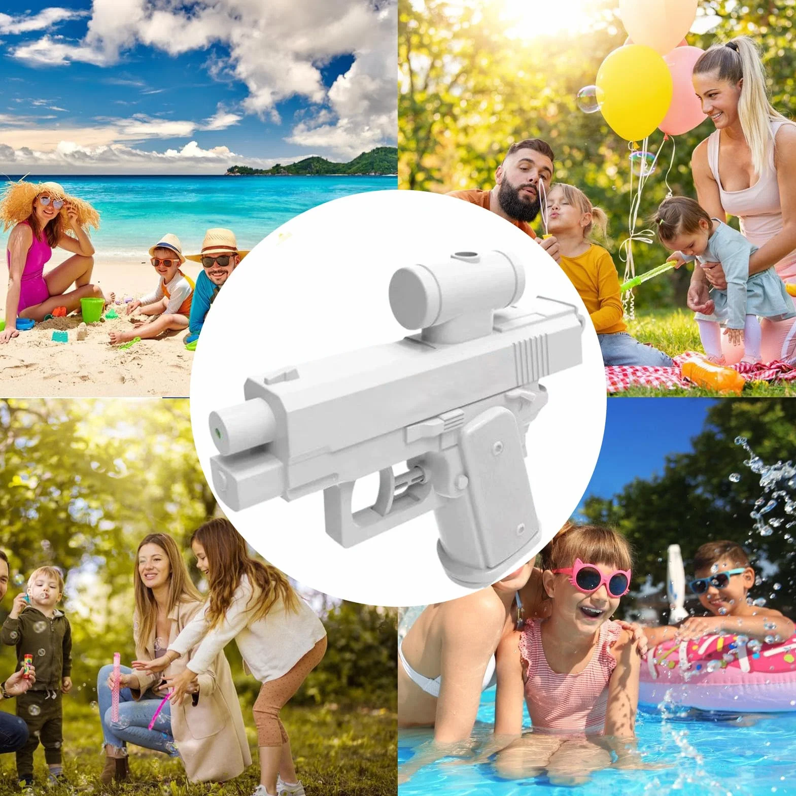 Prank dwukierunkowy pistolet na wodę, odwrócony spray do wody Squirter Toys | Zabawka do wyciskania wody | Pistolet na wodę może być używany z przodu i z tyłu, latem na świeżym powietrzu, do kąpieli