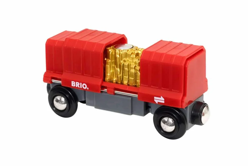 Brio 63393800 Wagon Ze Złotem (63393800) Bezpieczna Zabawka Dla Dzieci Powyżej 3 Lat