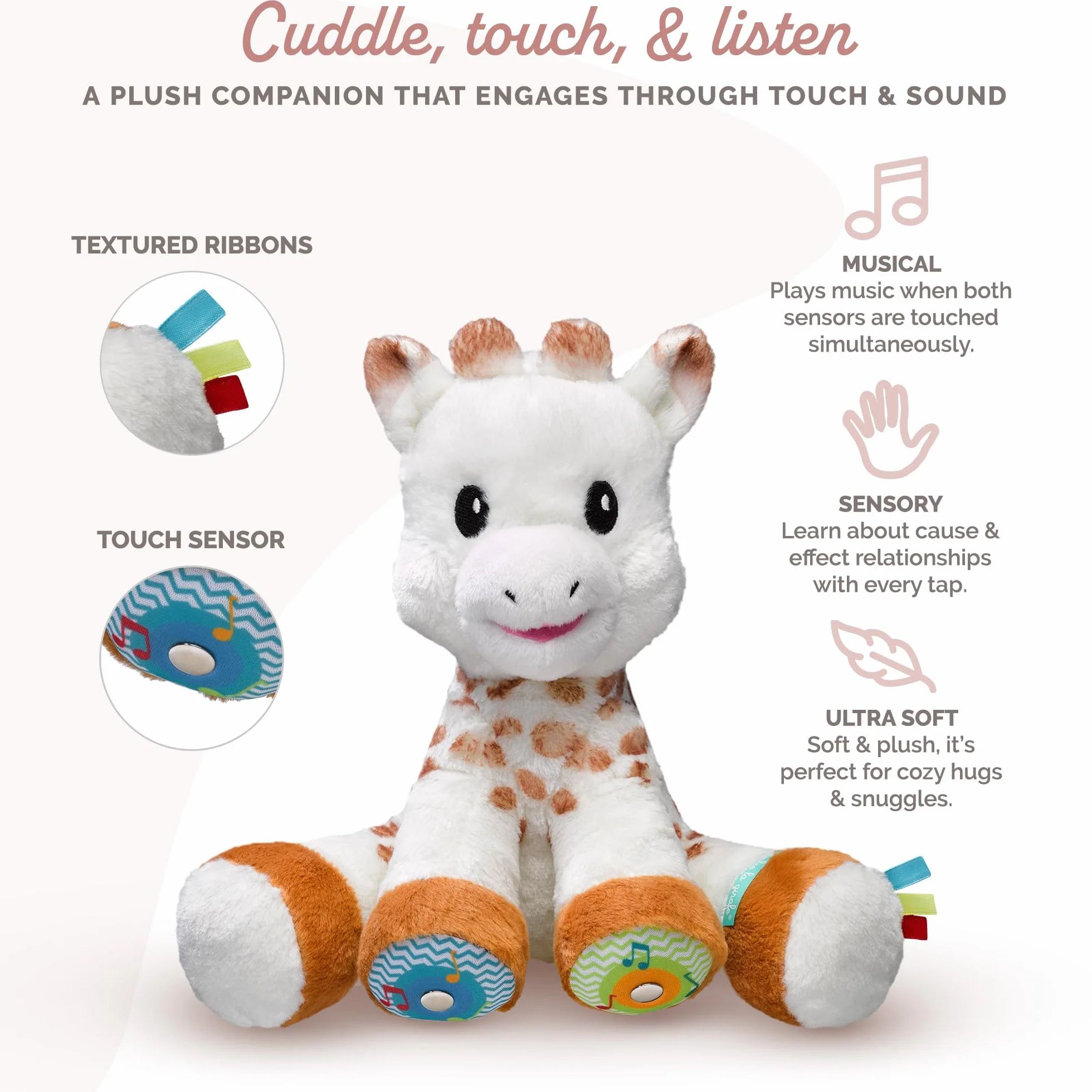 Sophie la Girafe – Touch and Music Magic pluszowa zabawka, 230806, wielokolorowa