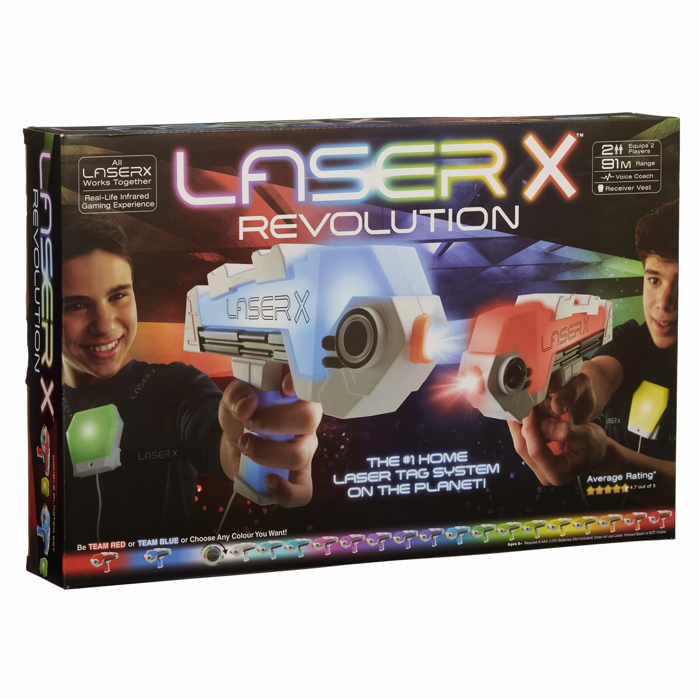 Laser X Revolution Double Blasters, Orange, Medio
