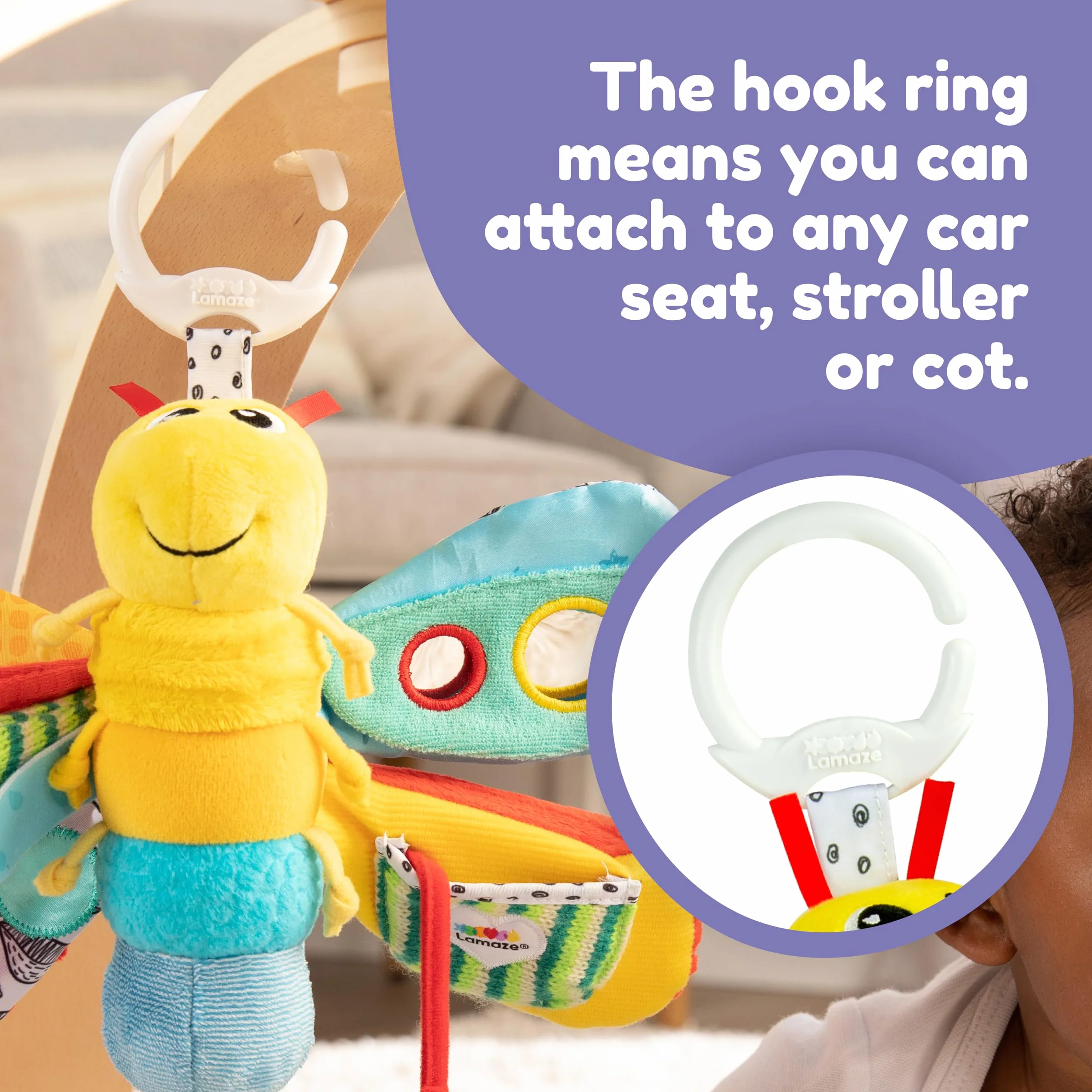Lamaze L27024A Zabawka Sensoryczna, Wielokolorowy, 0-6 mies.