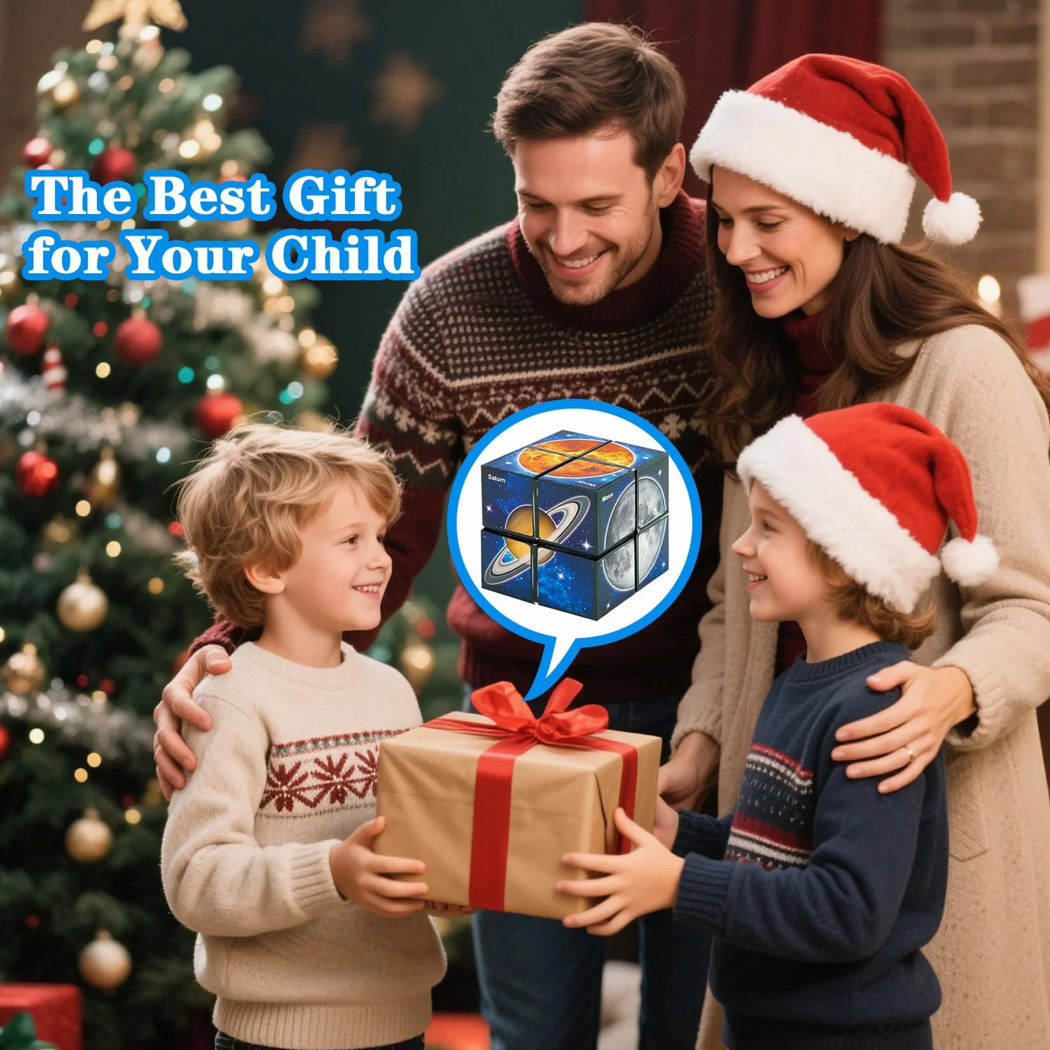 Star Sky Planet Cube 2 w 1 zestaw puzzli 3D, kostka nieskończoności, transformowalna kostka, dekompresja puzzle Cube, prezent dla dzieci, nastolatków, dorosłych