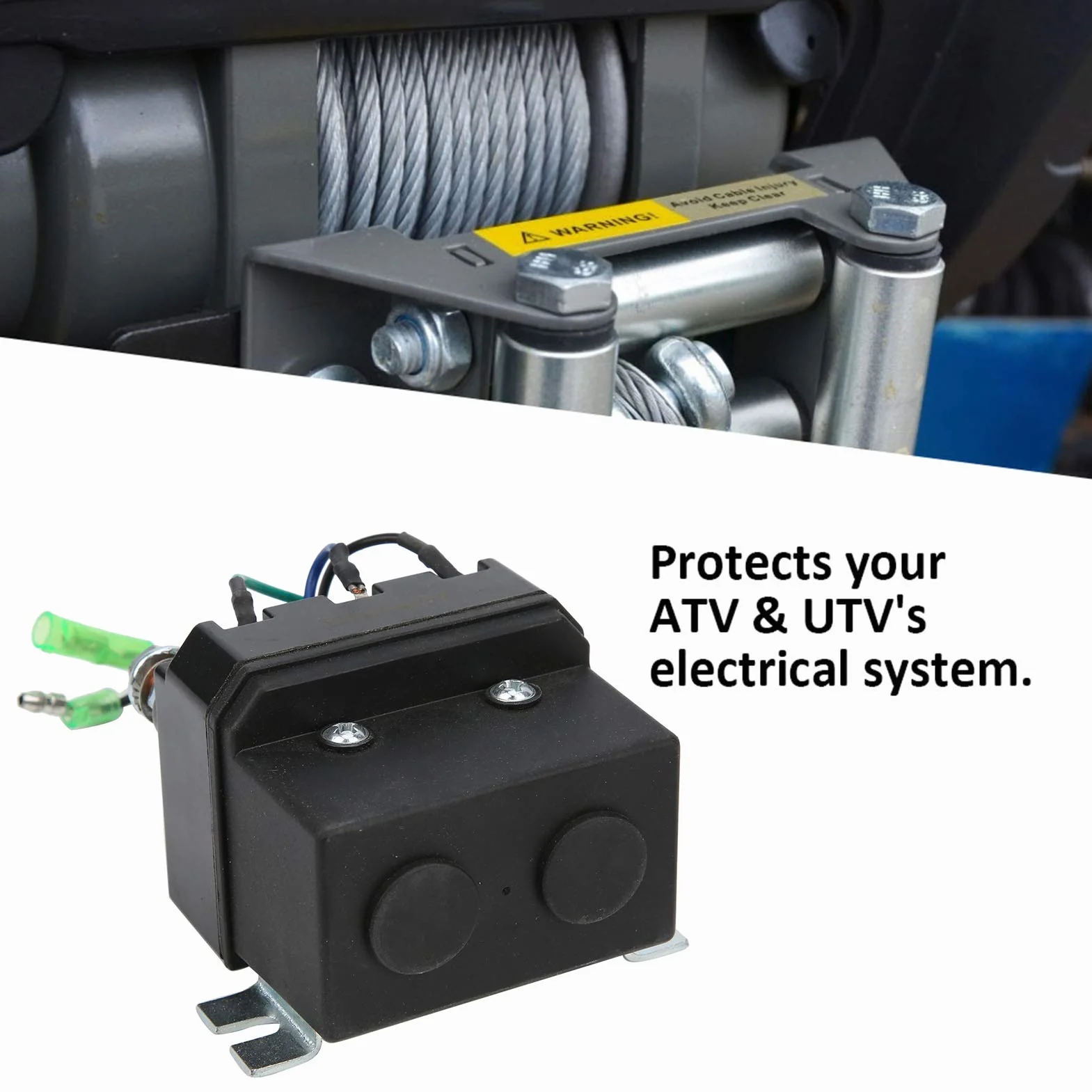 Badfor Lands Cewka Wciągarki, Cewka Wciągarki 12v Do Wciągarek 1500-5000lb ATV UTV Stycznik Stycznika Elektromagnetycznego Przekaźnika Cewki Wciągarki