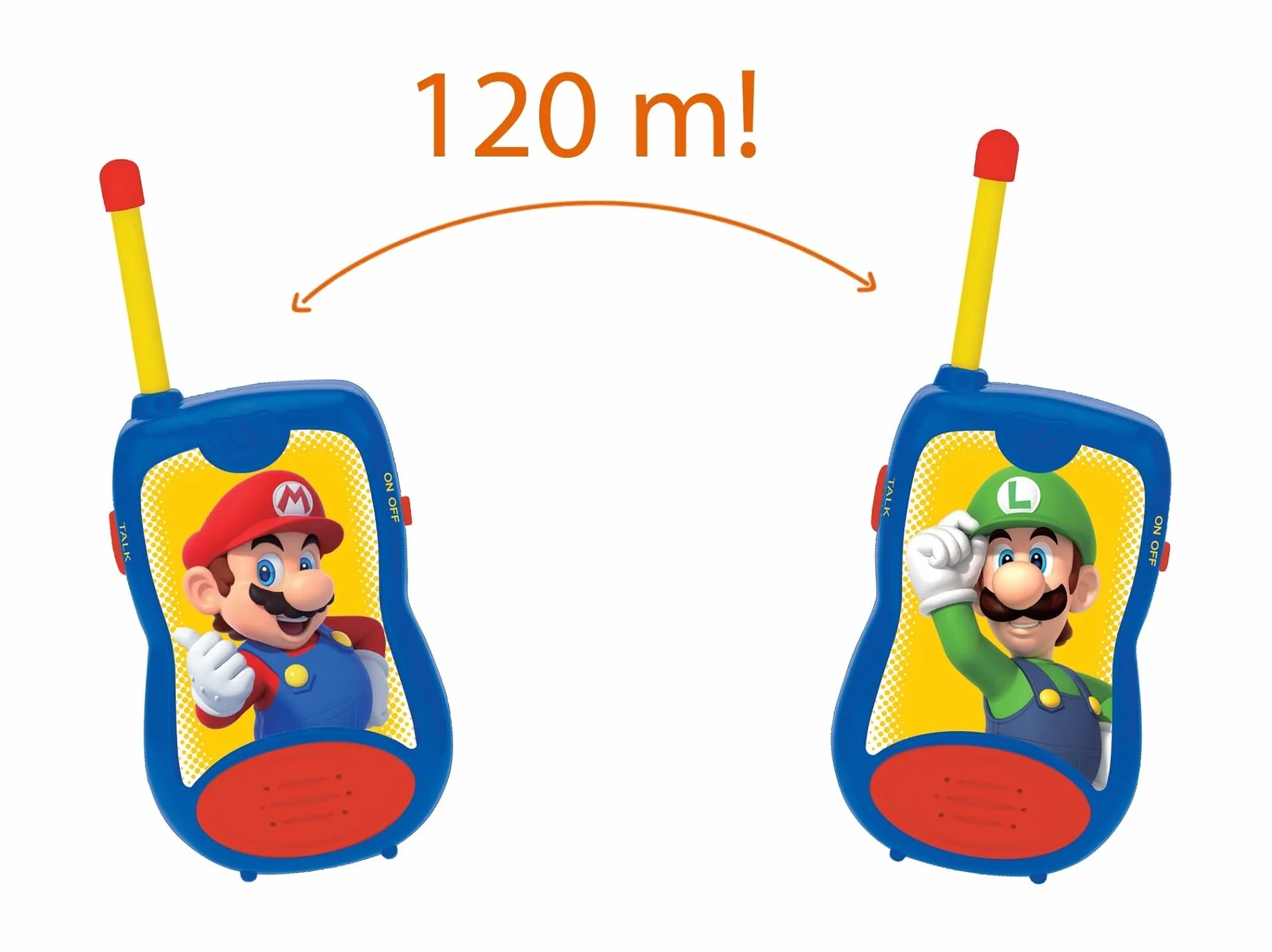 Lexibook, Nintendo Mario Walkie Talkie, Gra Komunikacyjna dla Dzieci, Chłopca, Pasek na Baterie, Niebieski, Czerwony, TW12NI