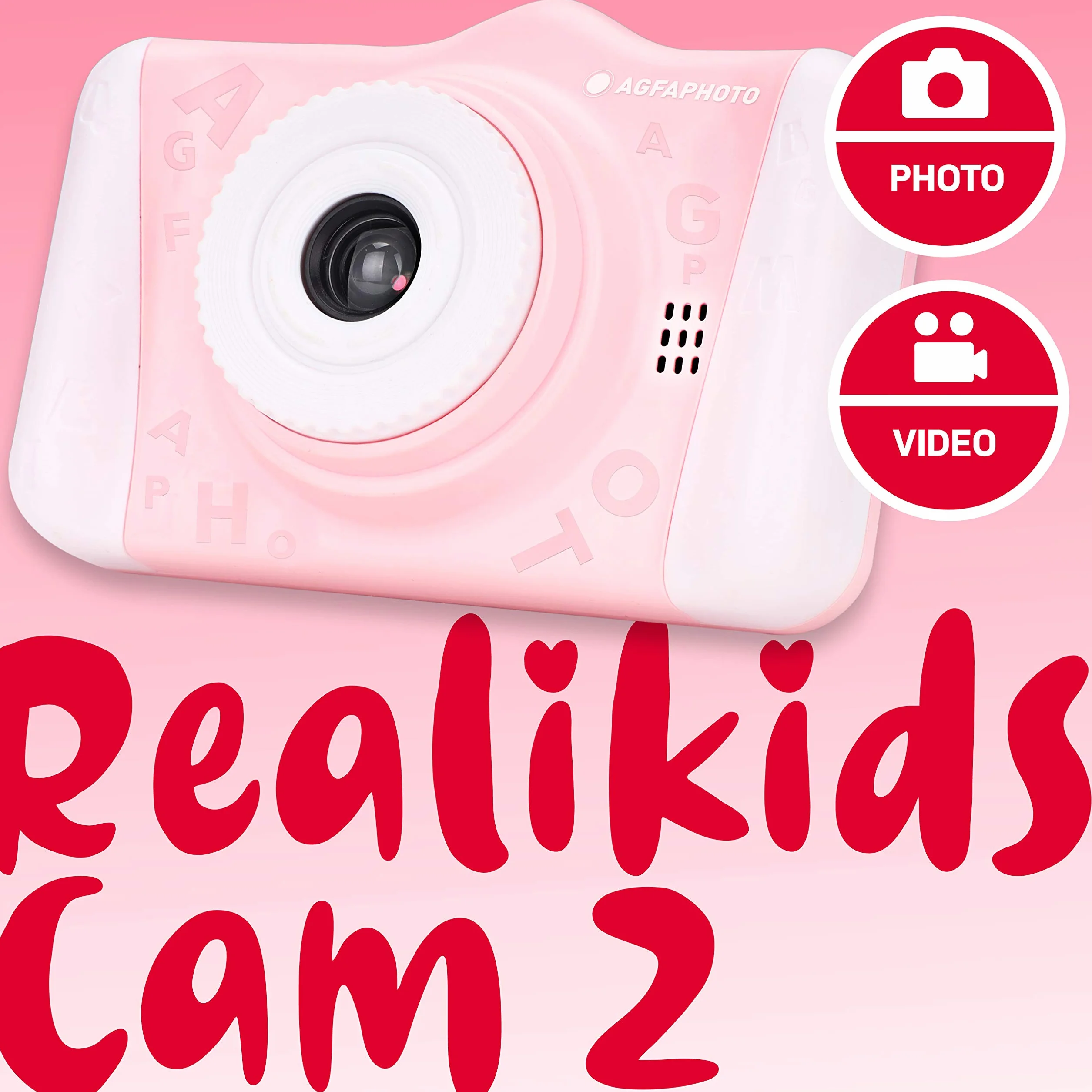 AGFAPHOTO Realikids Cam 2 Rose- Appareil Photo pour Enfant
