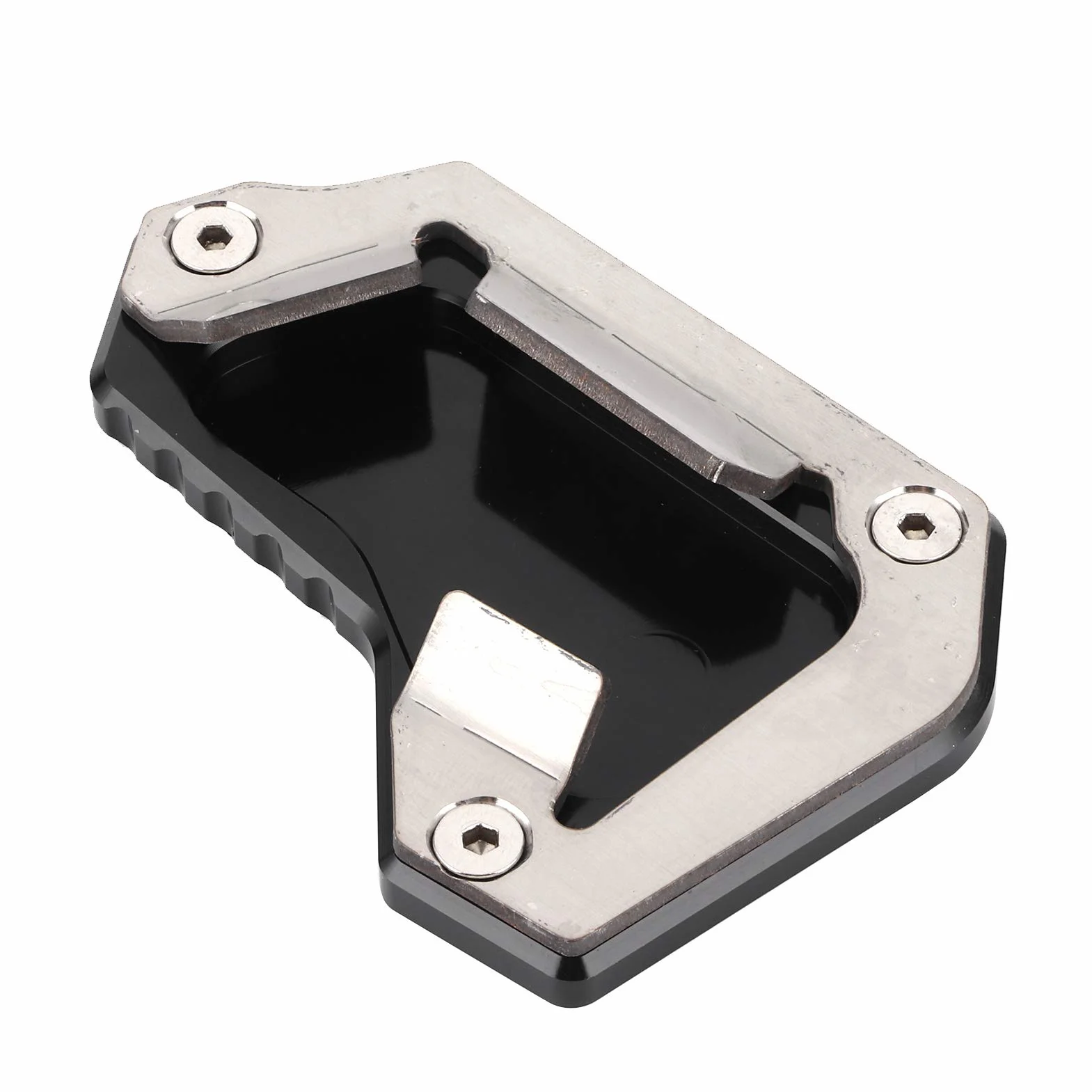 Qiilu Ständer Extension Pad Seitenständer Vergrößerer Fit für Tiger 1200 EXPLORER 2016-2017 V9h704