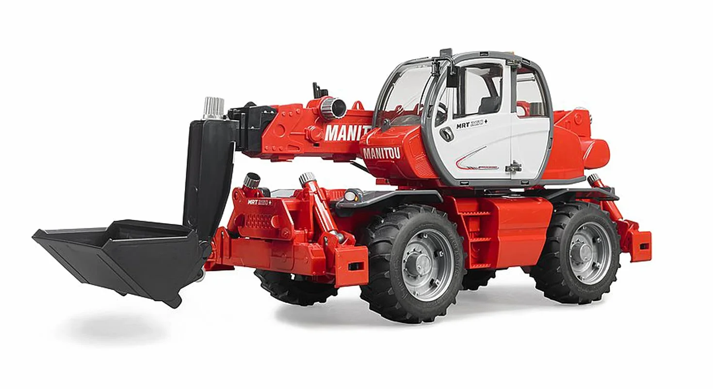 bruder 02129 - Manitou Telescopic Forklift MRT 2150 - 1:16 Pojazd budowlany, Wózek widłowy, Farma, Rolnictwo, Zabawka