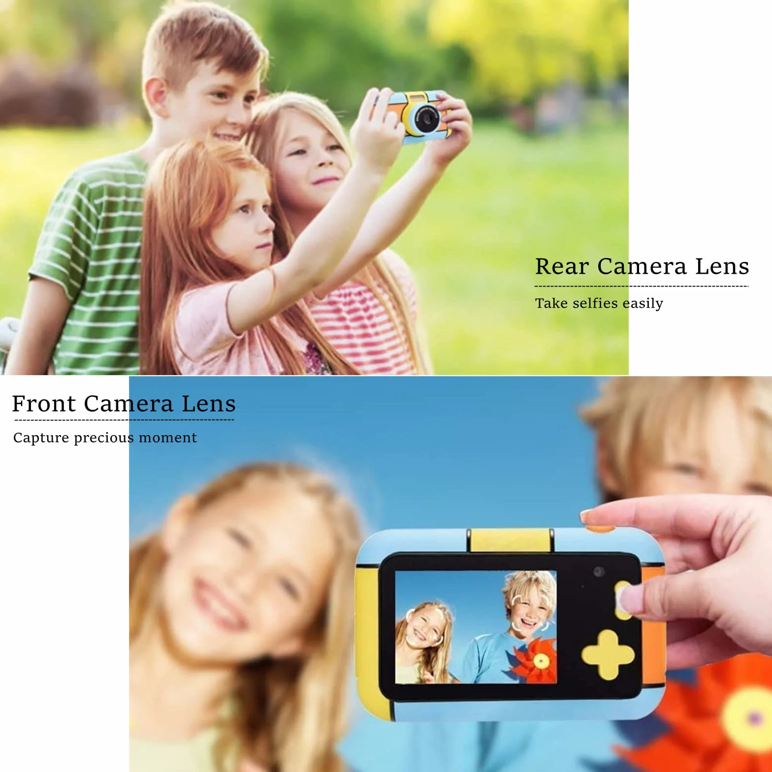 Aparat Fotograficzny dla Dzieci 24 MP, 2,4" 1080P Kamera Wideo z Kartą 32G, Zoom 4X, Filtry - Prezent dla Dzieci 3-10 Lat