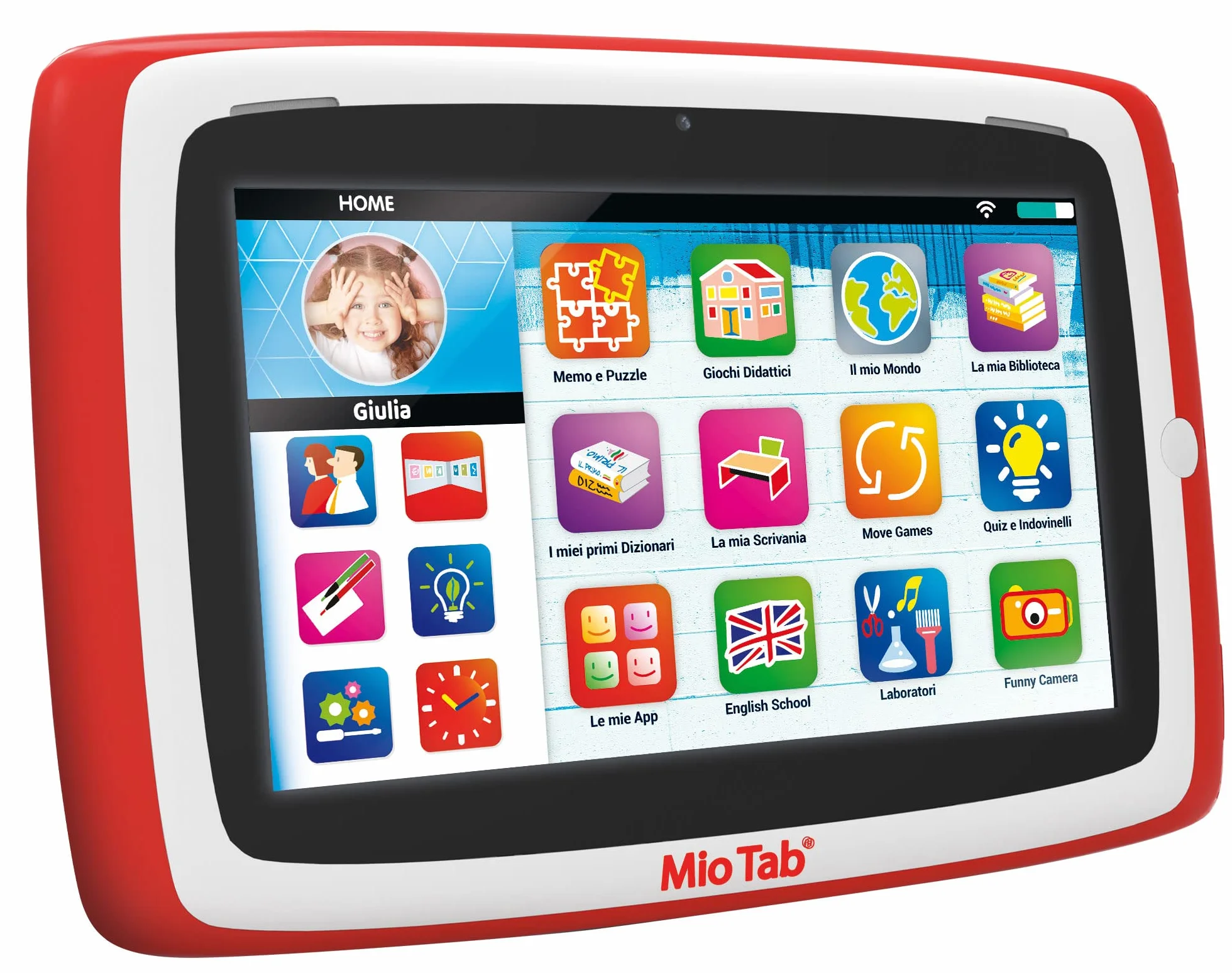 LISCIANI-Mio Tab 7 cali Smart Kid 2022, dzieci w wieku 6-12 lat, pamięć 16 GB, autonomia, zdolności sensoryczne, koordynacja ręka-oko, wielokolorowa, 97012