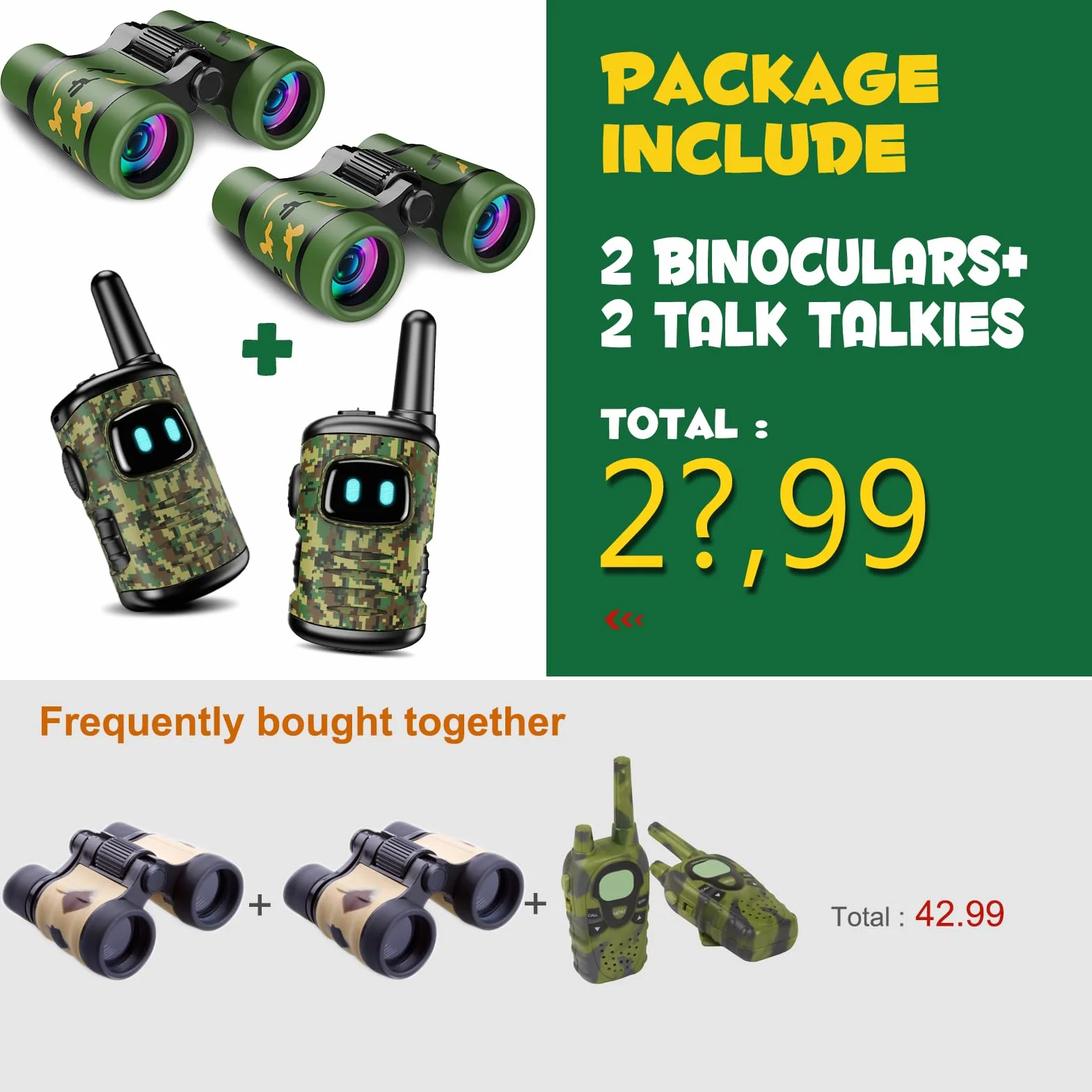 Dislocati Kinder Outdoor Spielzeug ab 3-9 Jahre Junge, Walkie Talkie Kinder Geschenke für 3-9 Jährige Jungen Mädchen Fernglas Kinder Garten Spielzeug Draußen Outdoor Spiele Entdecker Set für Kinder