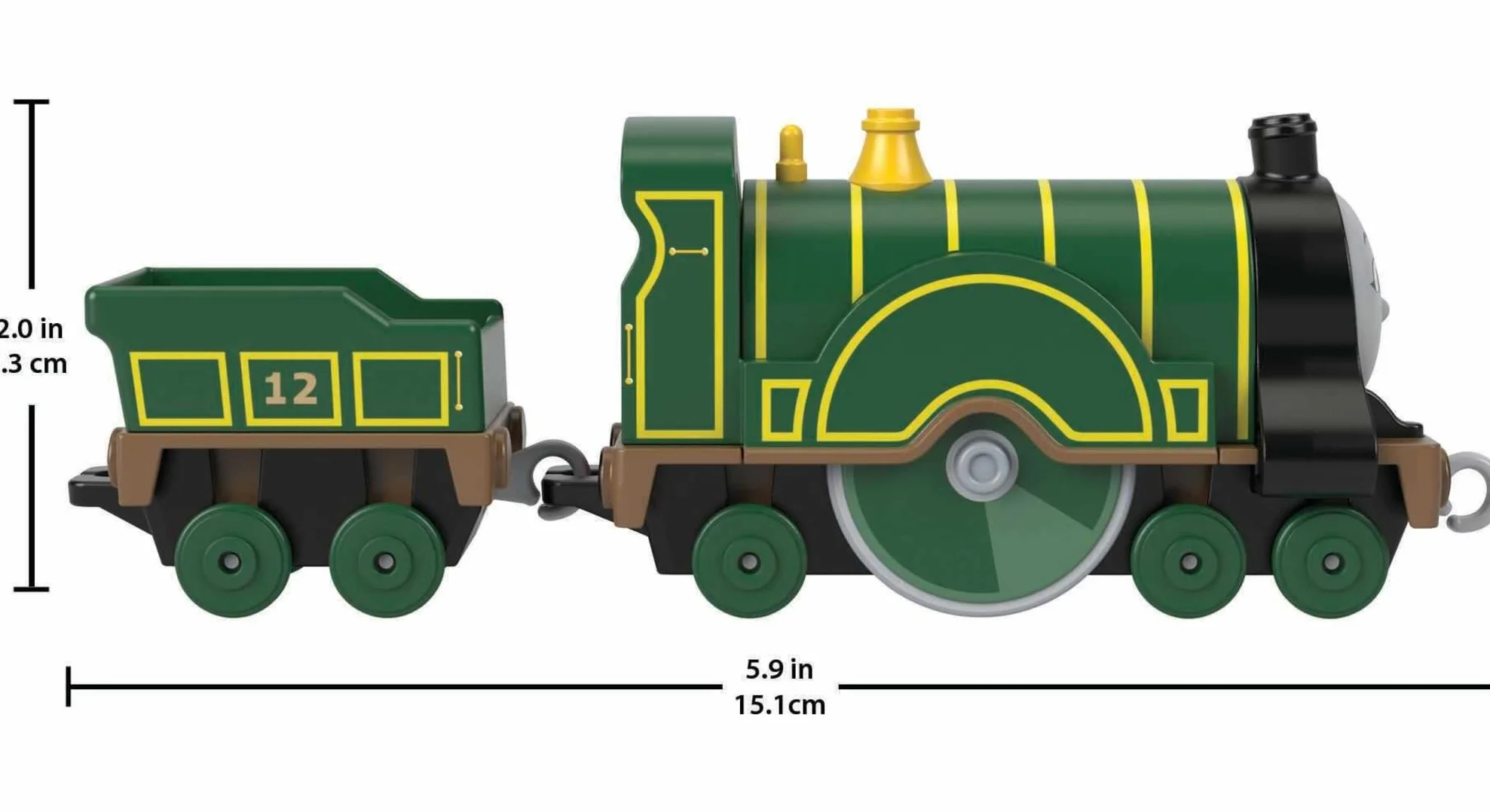 Thomas & Friends Emilka Metalowa lokomotywa do popychania dla przedszkolaków od 3 roku życia, HHN53