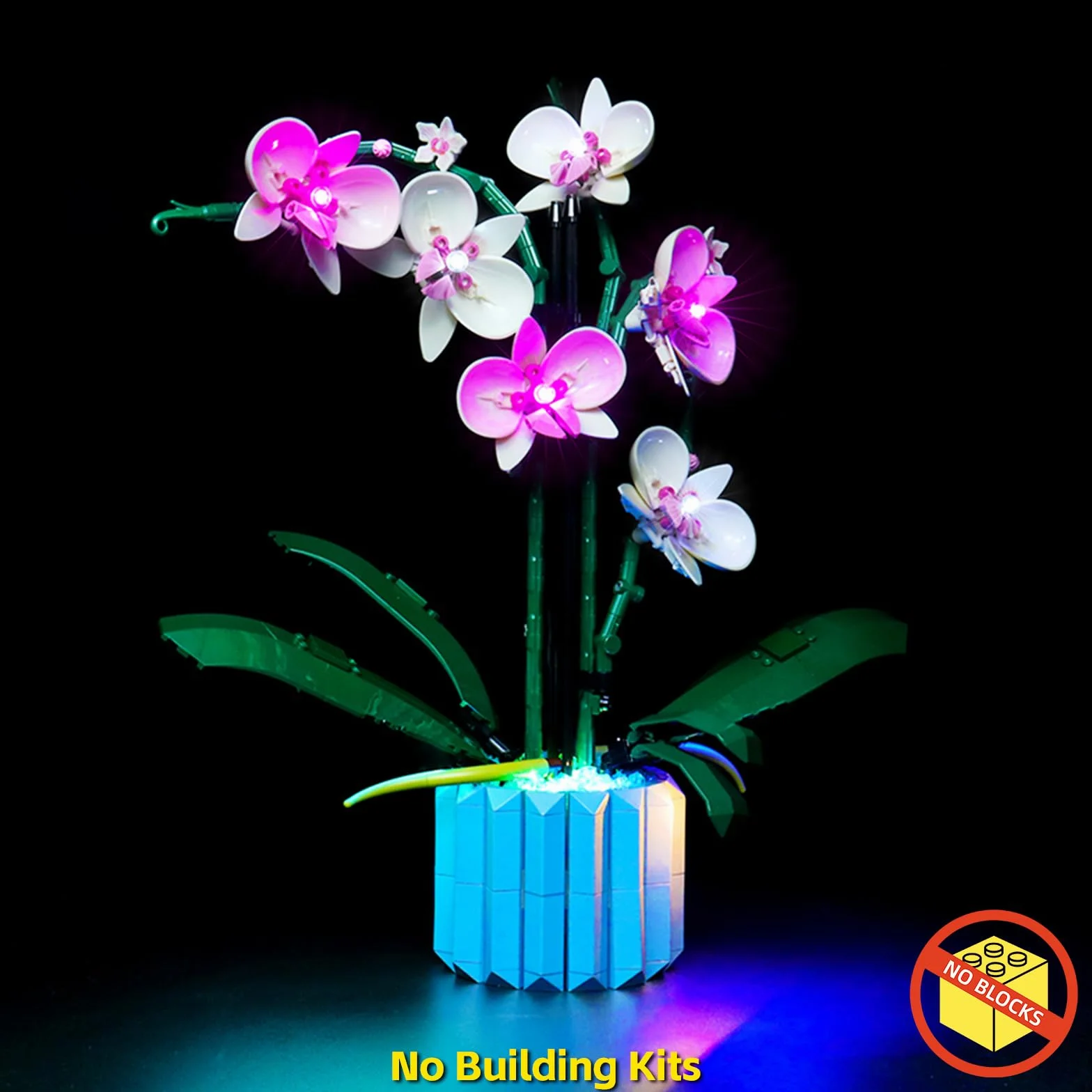 BrickBling Zestaw świateł LED do Lego 10311 Icons Orchidea, zestaw oświetleniowy „zrób to sam” do orchidei, kwiatu Lego, dla dorosłych, Botanical Collection dekoracja domu, wersja klasyczna