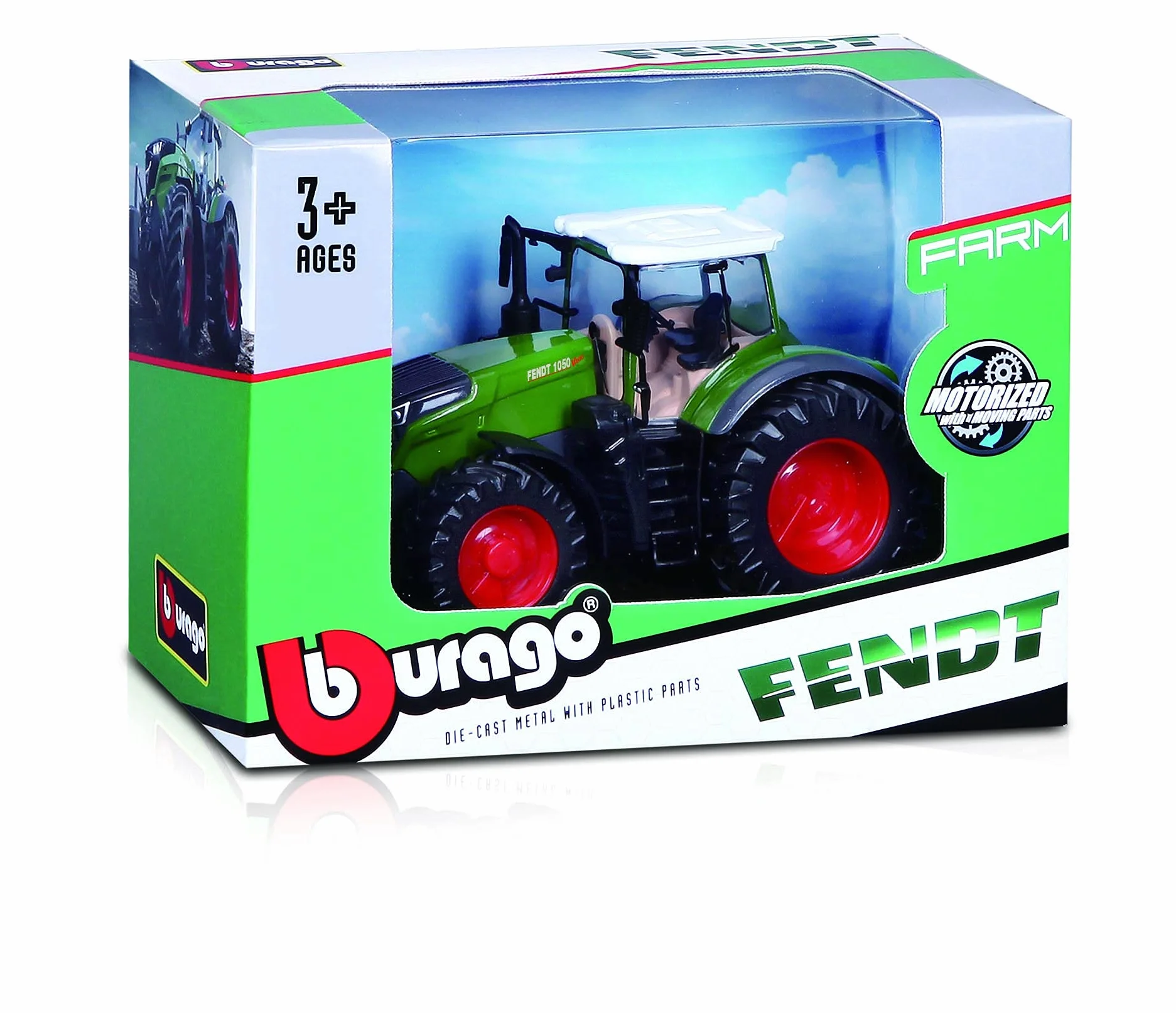 Bburago B18-31611 10 cm FENDT 1000 Vario traktor, zielony