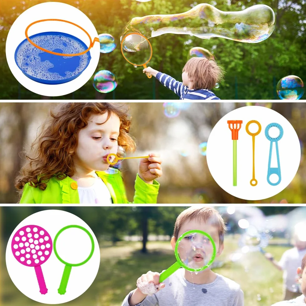 OSDUE 31PCS Bubble DmdanieZestaw Mydła Bąbelkowe Dla Dzieci, Kreatywny Bubble Kit, Odpowiedni Do Zajęć Na Świeżym Powietrzu, Przyjęcia Urodzinowe, Gry Dziecięce