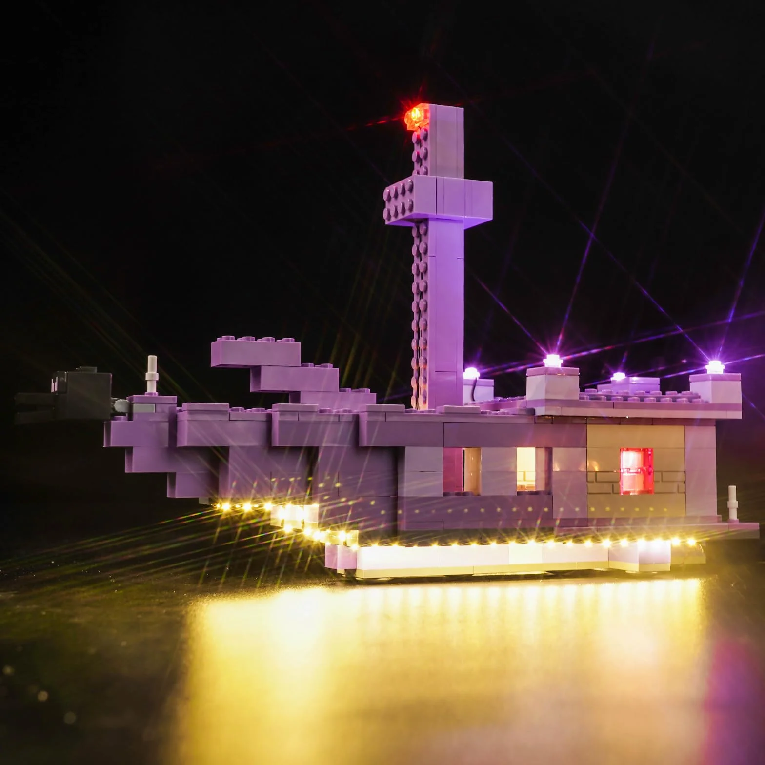 Zestaw świateł LED do Lego Minecraft, smok i statek końcowy 21264, oświetleniowy zestaw dla kreatywnych zabaw