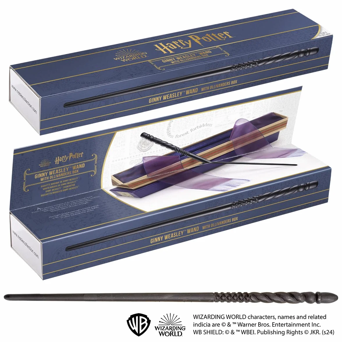 The Noble Collection Harry Potter replika różdżki w Ollivanders Box Ginny Weasley 36 cm