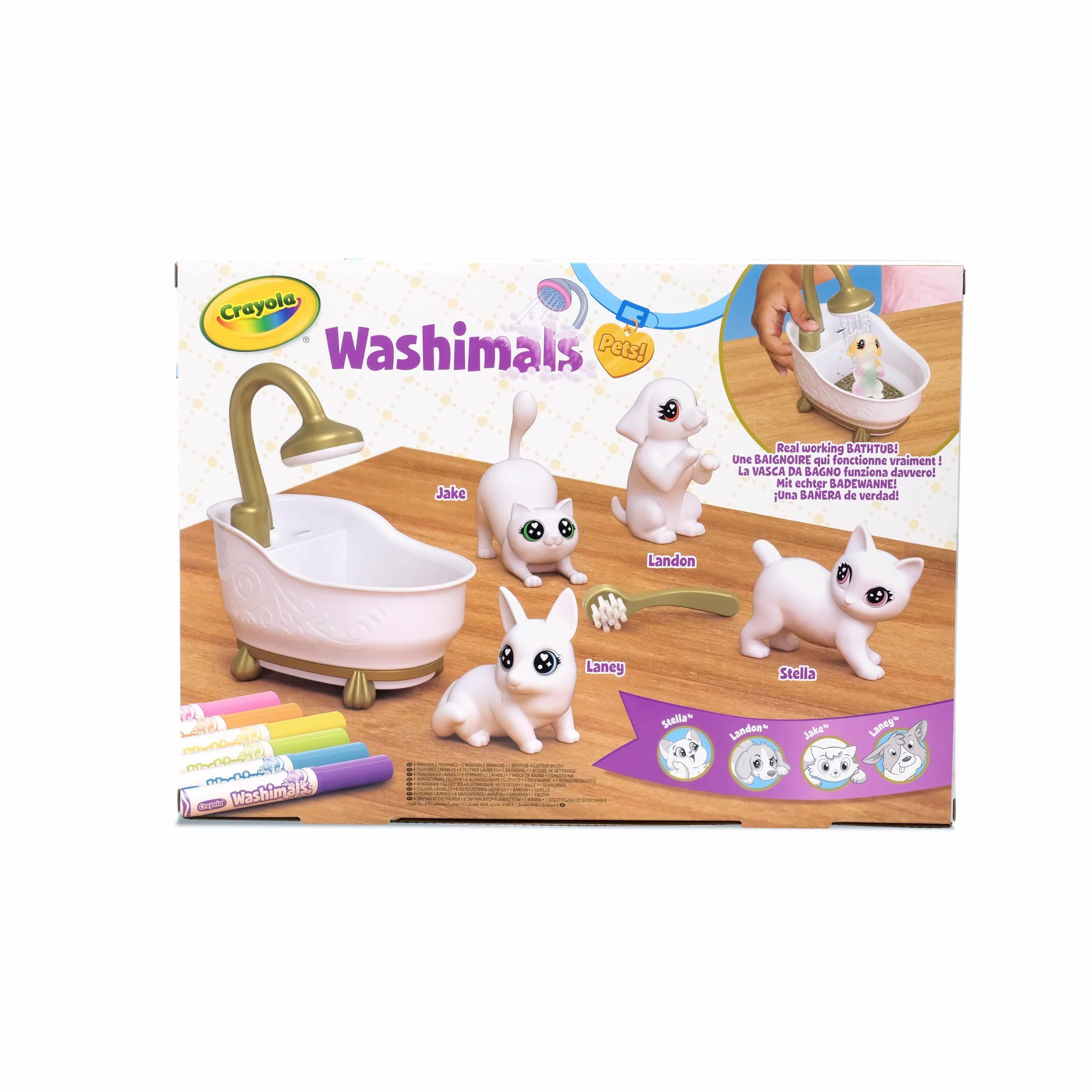 CRAYOLA Washimals - Washimals Nowa wanna i 4 Zwierzęta, a Od 3 lat, 74-7453