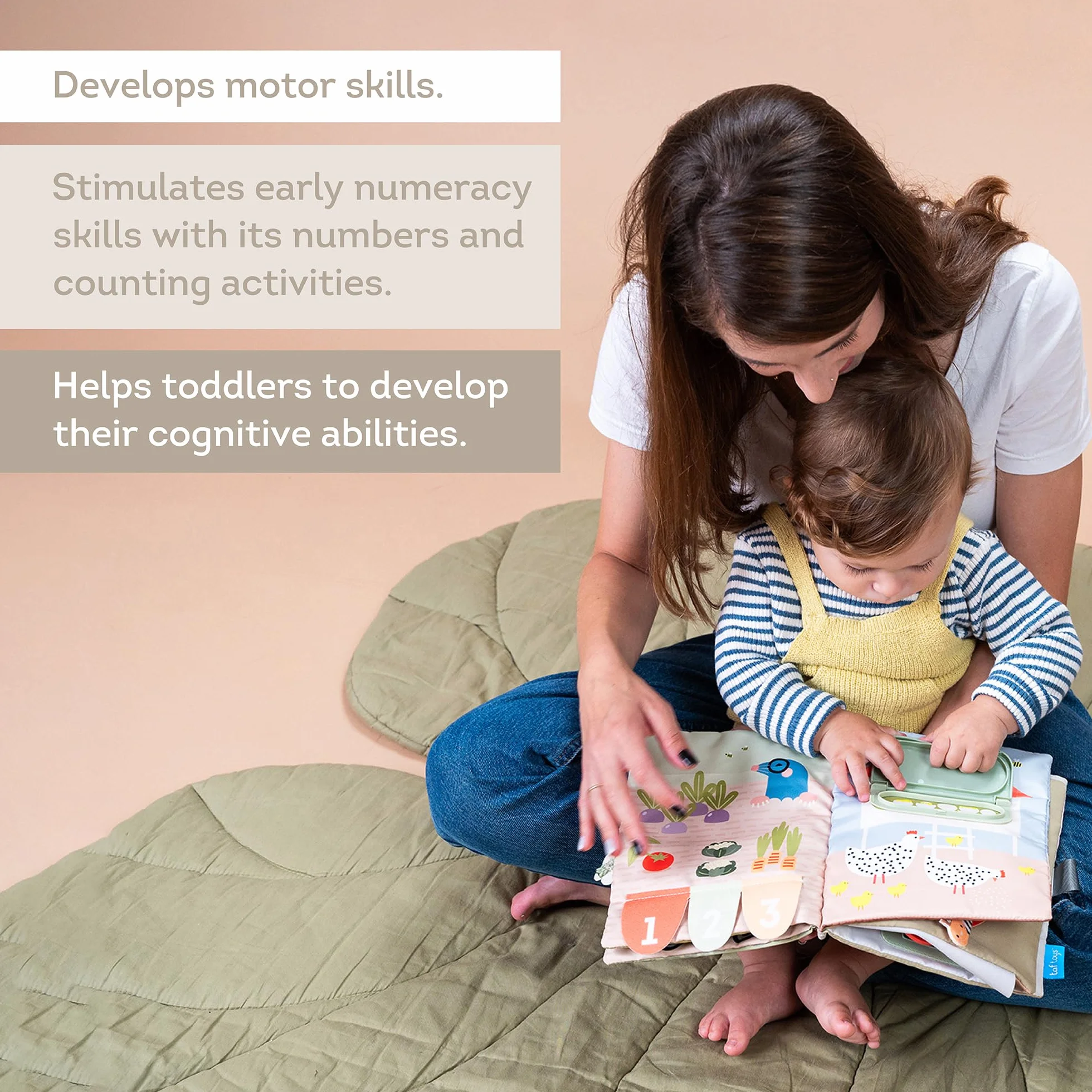 Taf Toys Montessori Zabawki dla dzieci w wieku 1-2-, 3 lat, zajęcia edukacyjne dla małych dzieci, z 12 sensorycznymi aktywnościami dla maluchów dla chłopców i dziewcząt