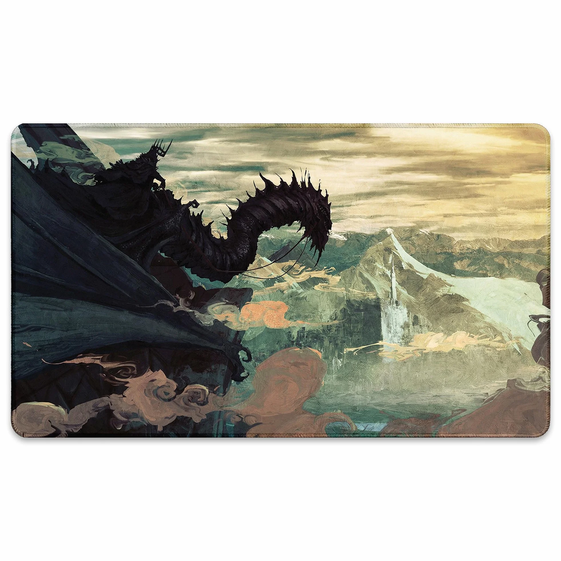 Witch King Of Angmar (Stitched) - MTG Playmat by Anato Finnstark, LOTR Lord of the Rings - Compatible with Magic the Gathering Playmat - Play MTG, YuGiOh, TCG - Original Play Mat Art Designs