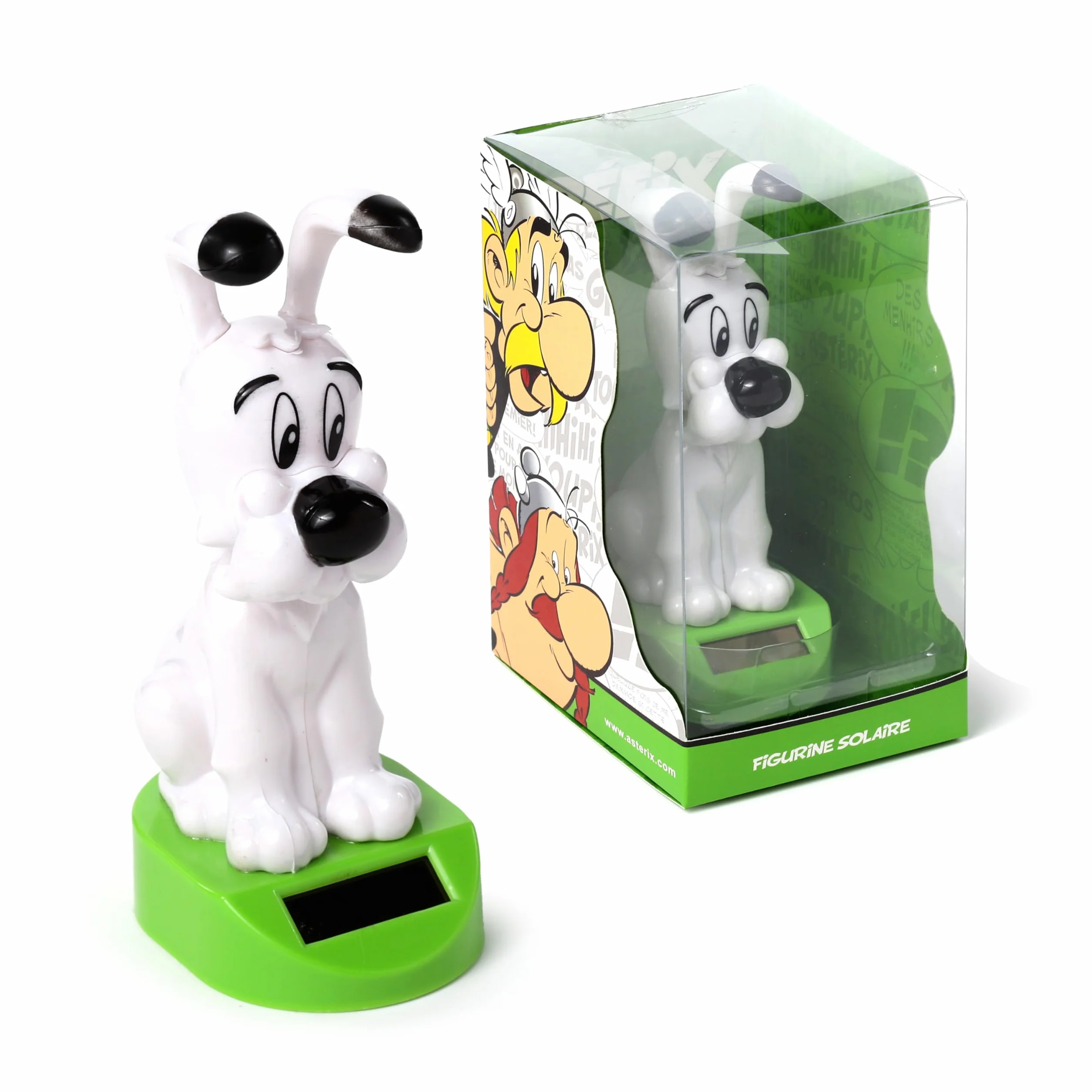 Puckator Solar Pal - Idefix figurka tancerza solarnego - Asterix i Obelix, do deski rozdzielczej samochodu, biurka lub parapetu, pomysł na prezent