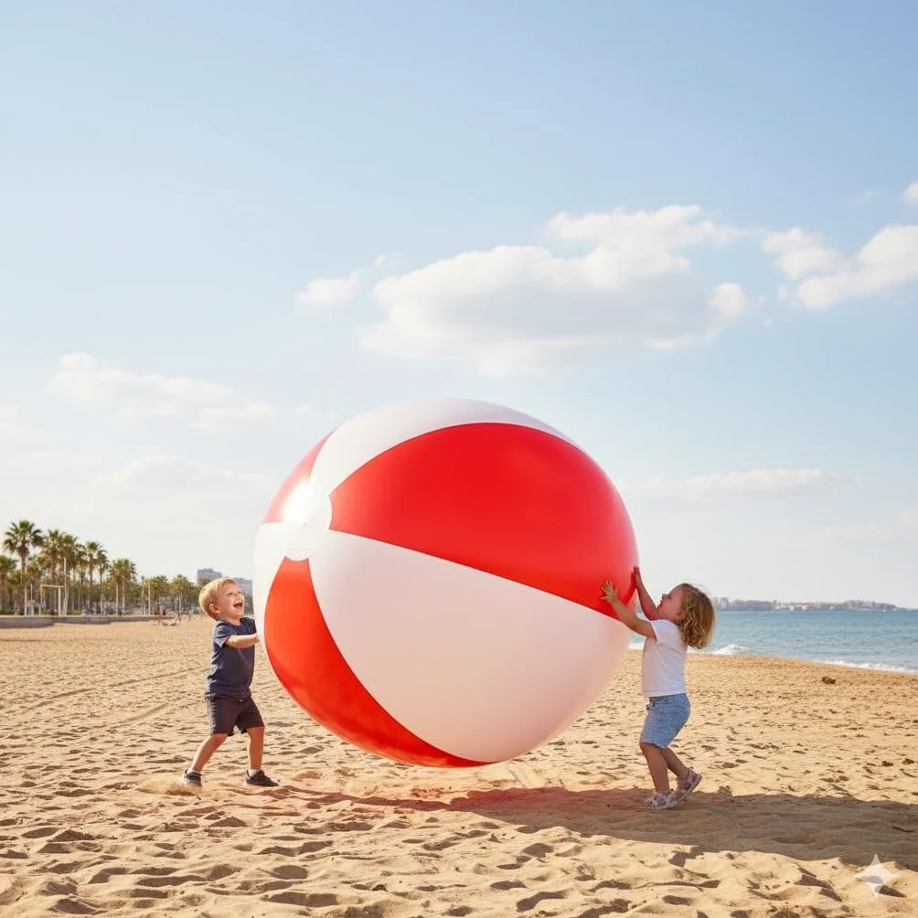 Olbrzymia nadmuchiwana piłka XXL, 300 cm, ogromna piłka plażowa dla dzieci i dorosłych, idealna na basen, do ogrodu i na imprezy, festiwal, przyjęcie urodzinowe zabawkę na lato