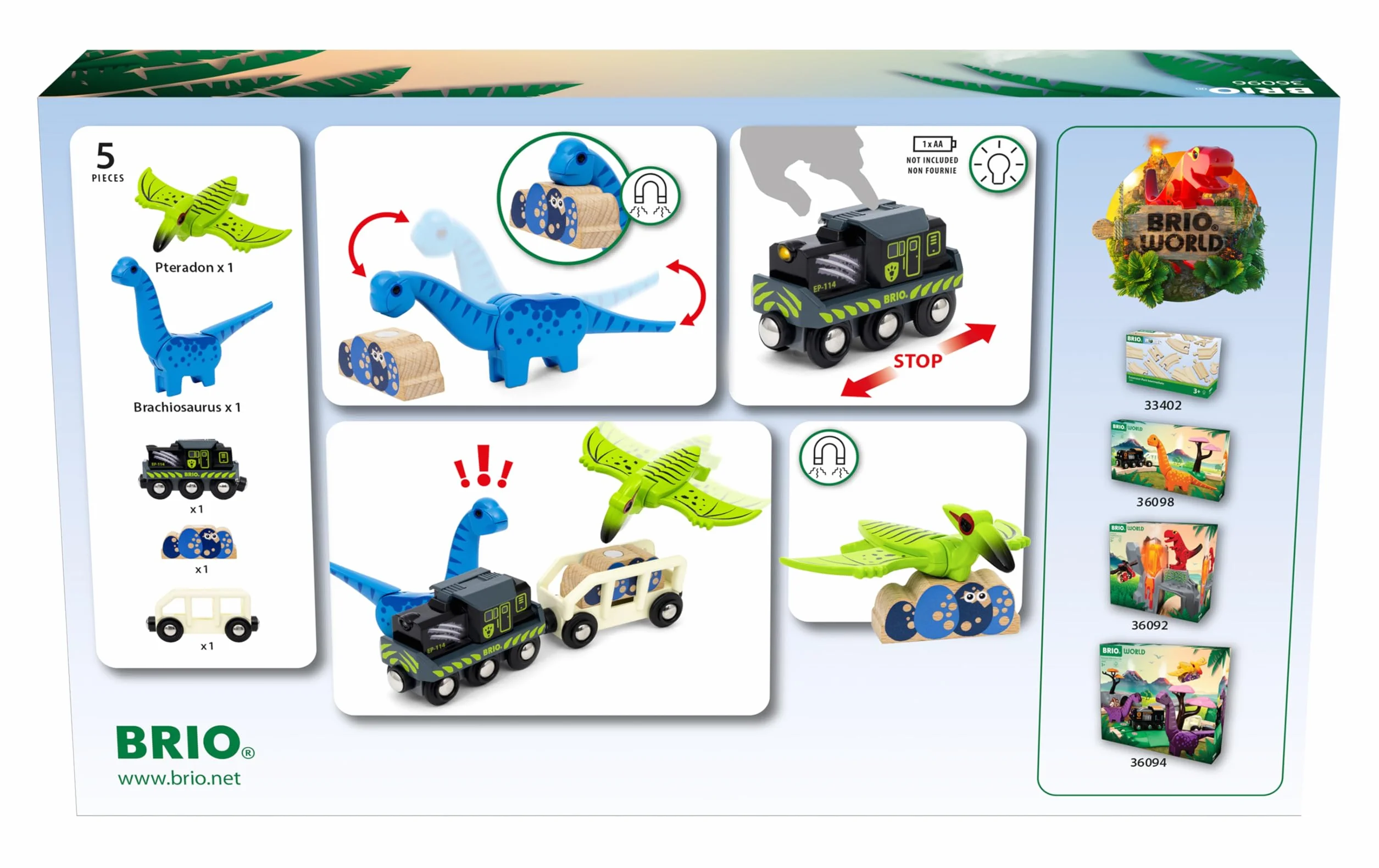 BRIO World - Dinosaurier Batteriezug