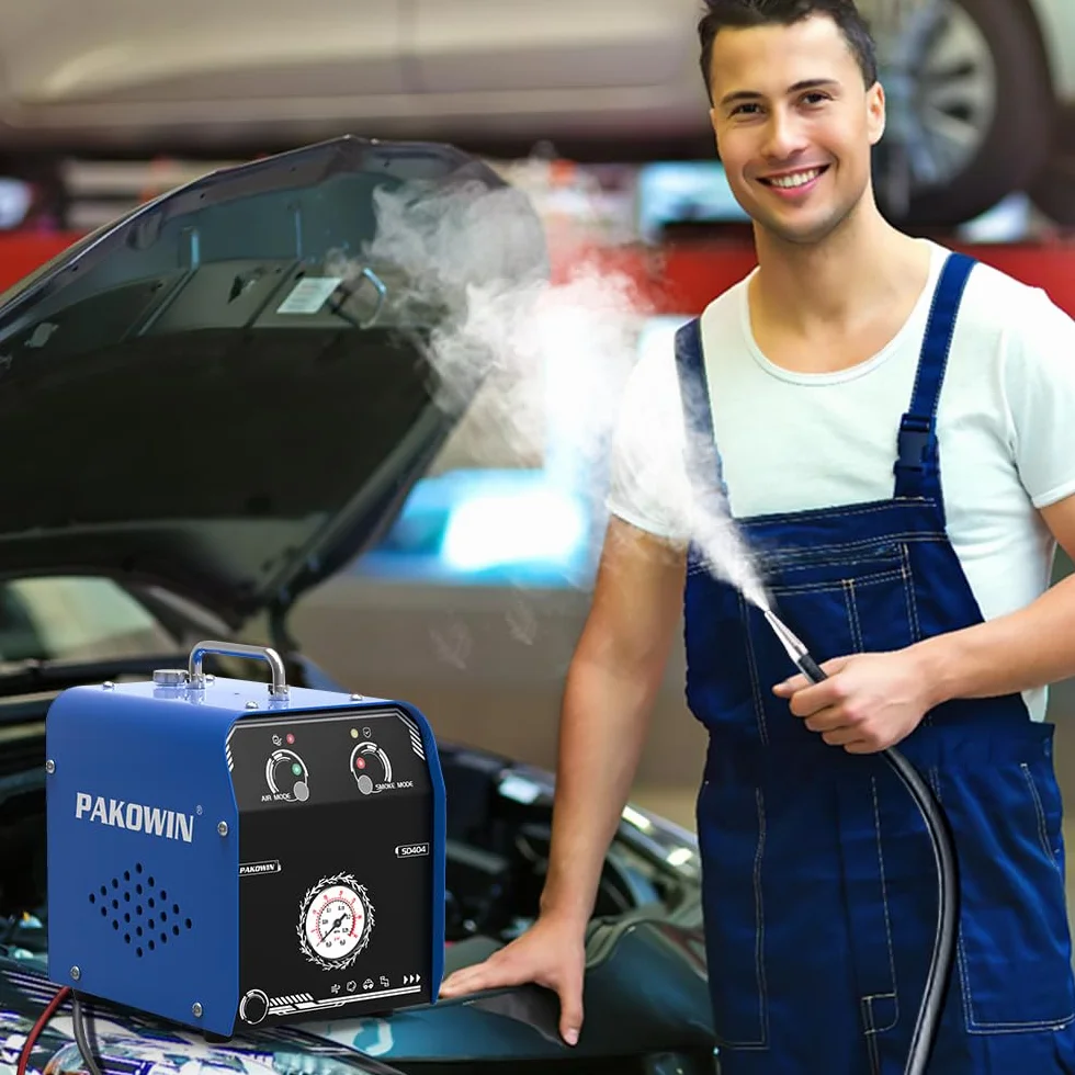 Wykrywacz szczelności dymu w wężu samochodowym, 12 V DC, próżniowy tester dymu EVAP z wbudowaną pompką powietrza, wielofunkcyjne narzędzie diagnostyczne do testowania przewodów rurowych