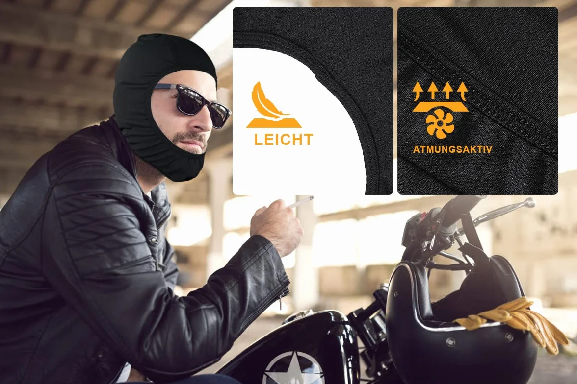 Balaclava Cienka kominiarka motocyklowa na twarz, maska narciarska, maska motocyklowa, maska na twarz, oddychająca, ochrona przed słońcem, dla mężczyzn i kobiet, na lato