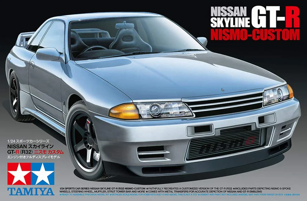 TAMIYA 24341-000 300024341-1:24, Nissan Skyline GT-R (R32) Nismo model stojący, niemalowany