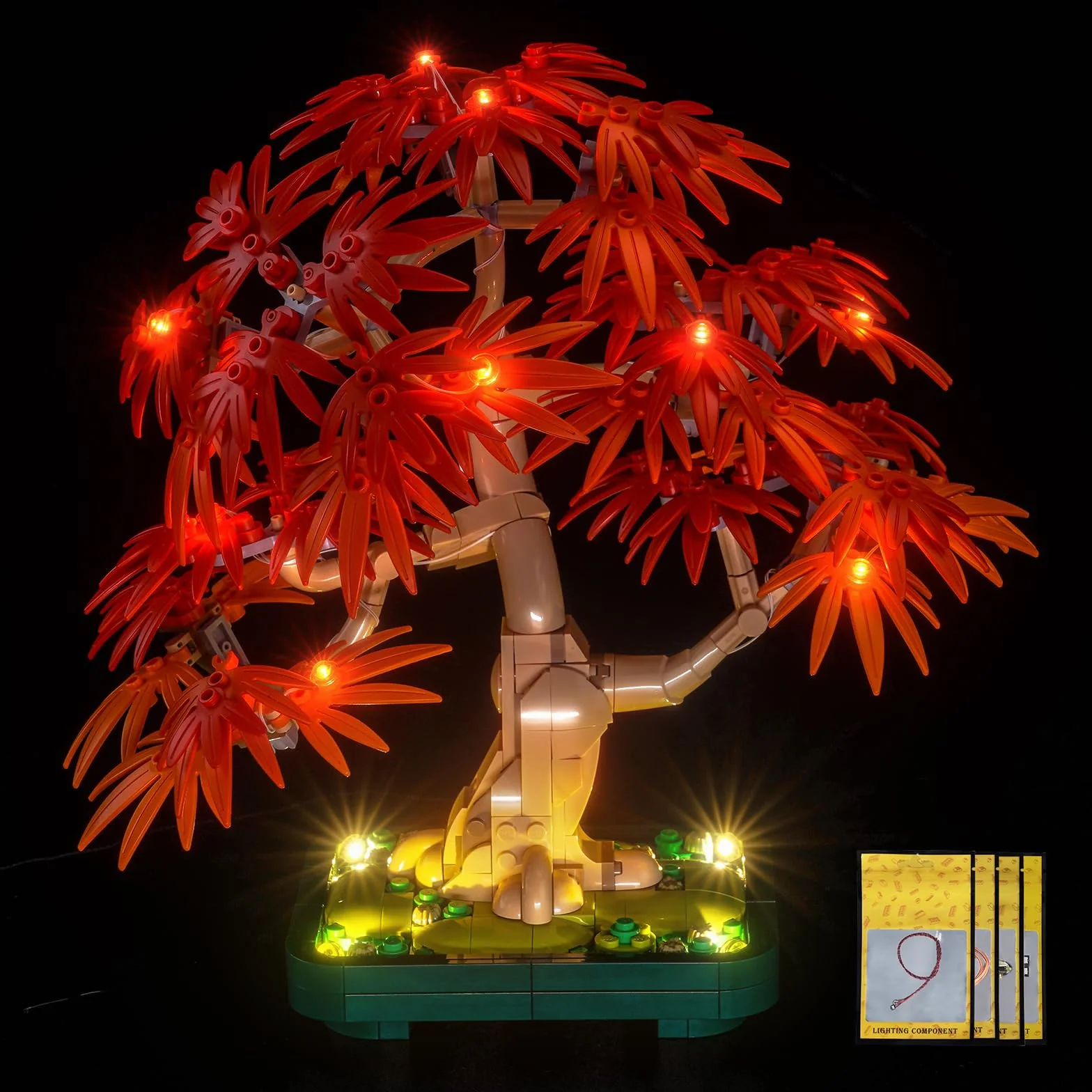 Zestaw świateł LED kompatybilny z Lego 10348 Japoński czerwony klon bonsai drzewo (bez modelu), zestaw oświetlenia dekoracyjnego kompatybilny z Lego Japoński czerwony klon bonsai drzewo kreatywna