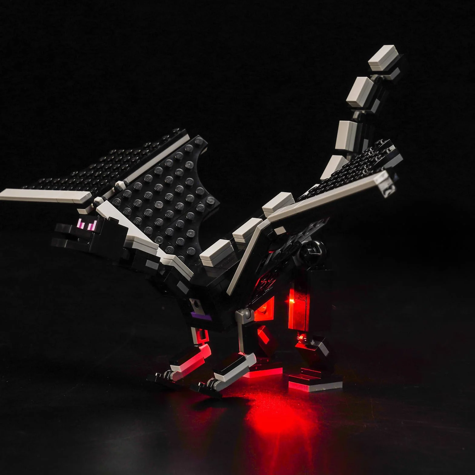 Zestaw świateł LED do Lego Minecraft, smok i statek końcowy 21264, oświetleniowy zestaw dla kreatywnych zabaw