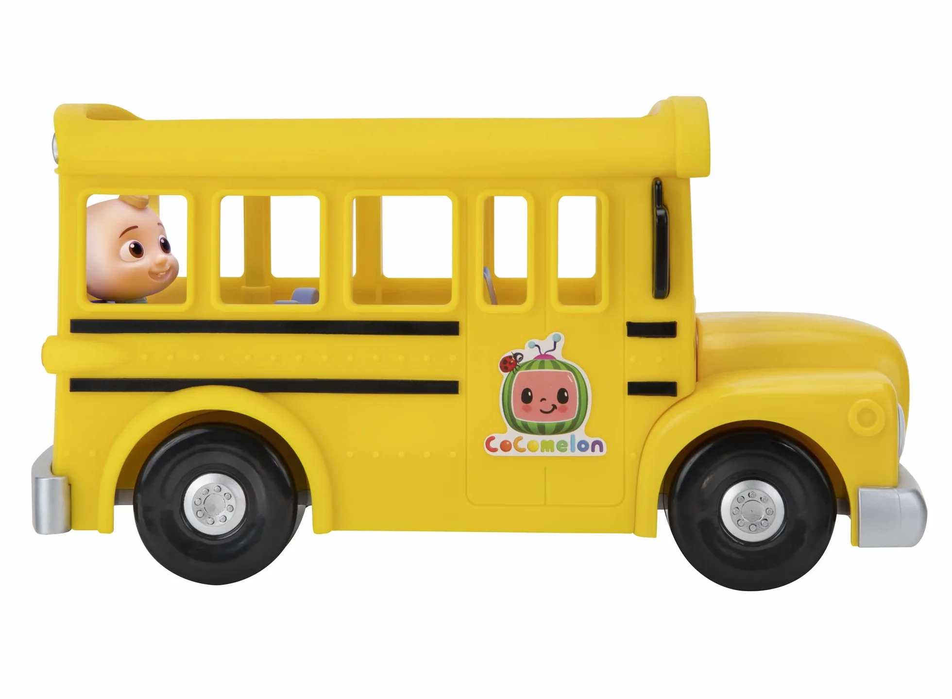 CoComelon CMW0137 autobus z muzyką i figurką JJ, oficjalna niemiecka wersja językowa, dla dzieci od 2 lat, żółty