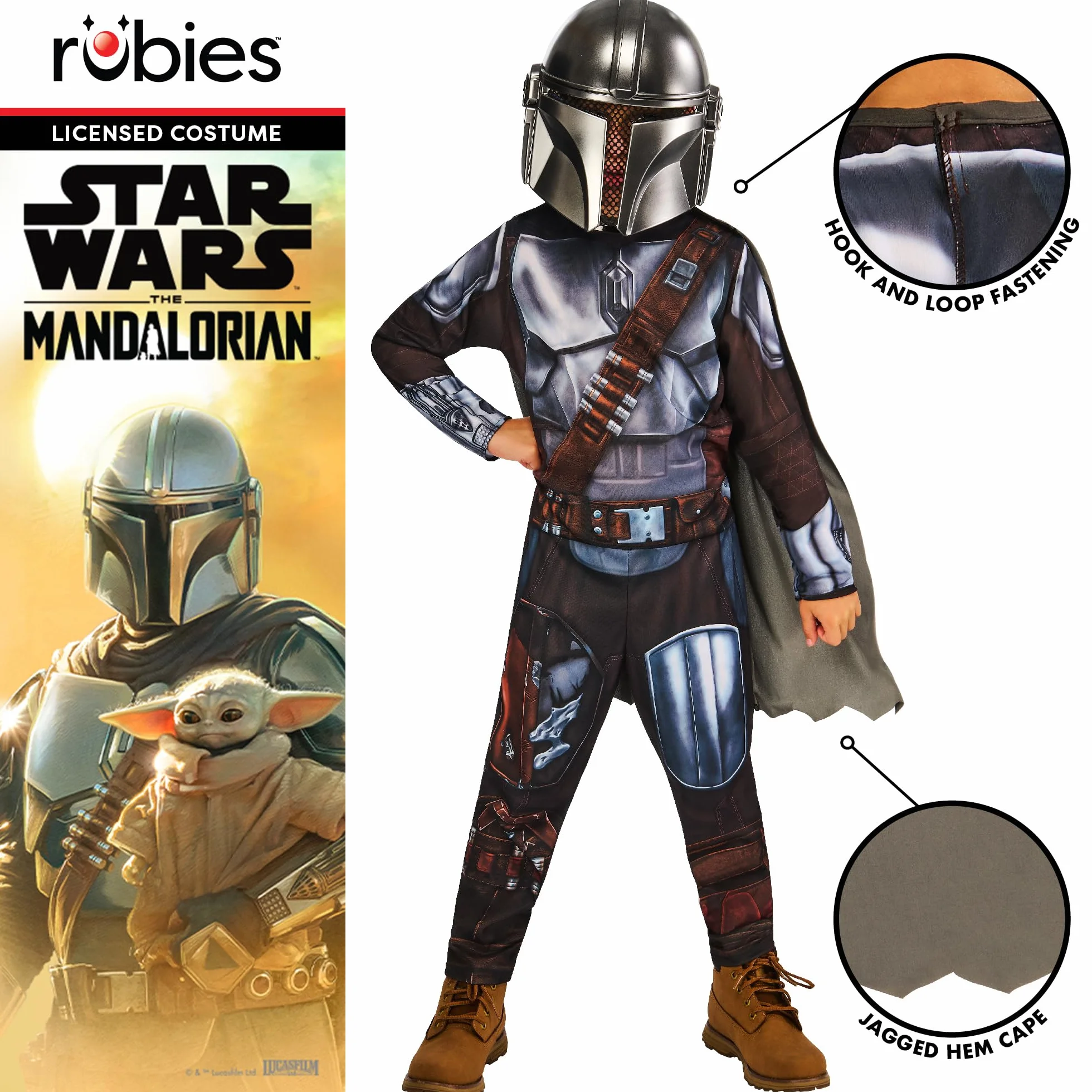 Rubie's Fantazyjna sukienka dla dzieci Uniseks - dzieci The Mandalorian Classic