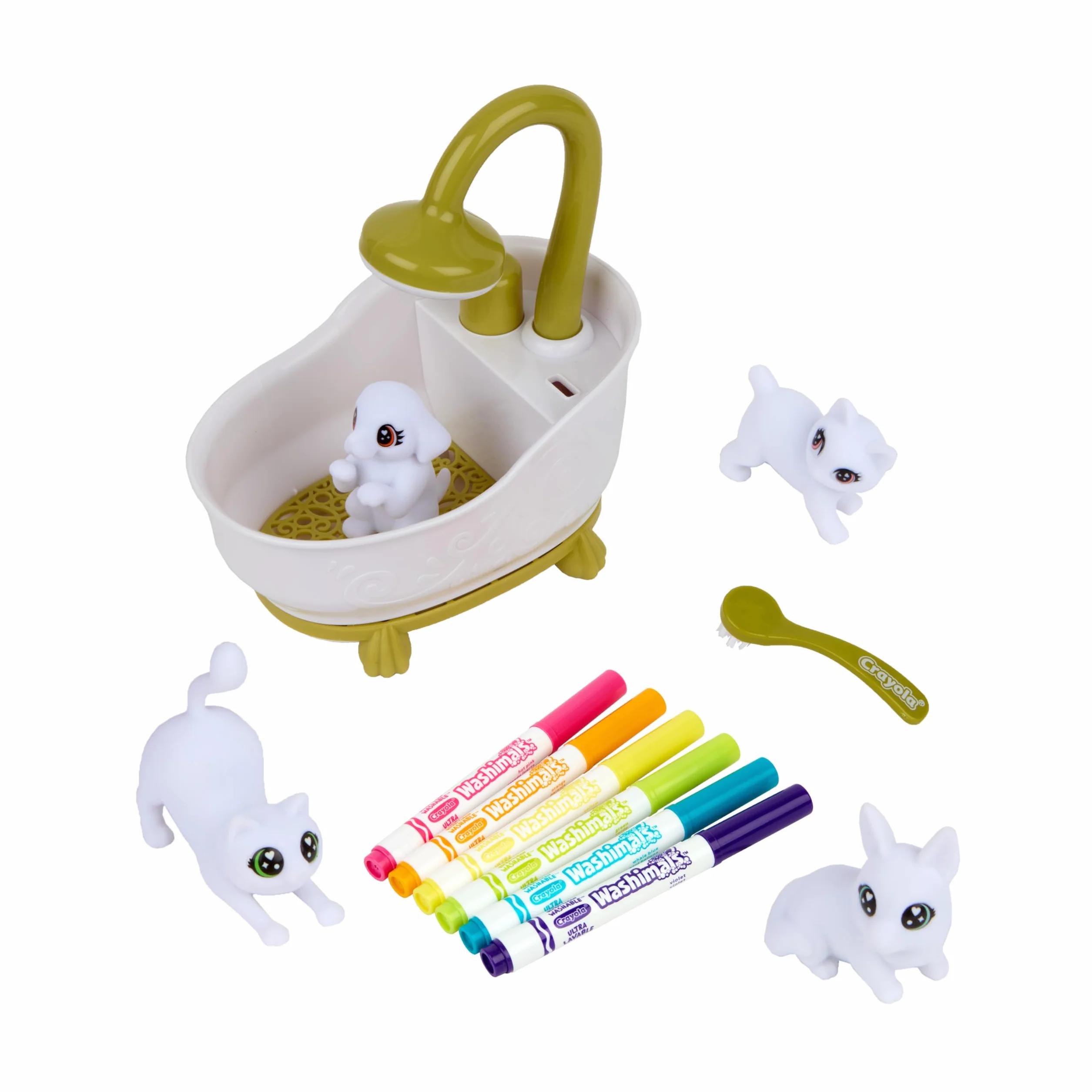CRAYOLA Washimals - Washimals Nowa wanna i 4 Zwierzęta, a Od 3 lat, 74-7453