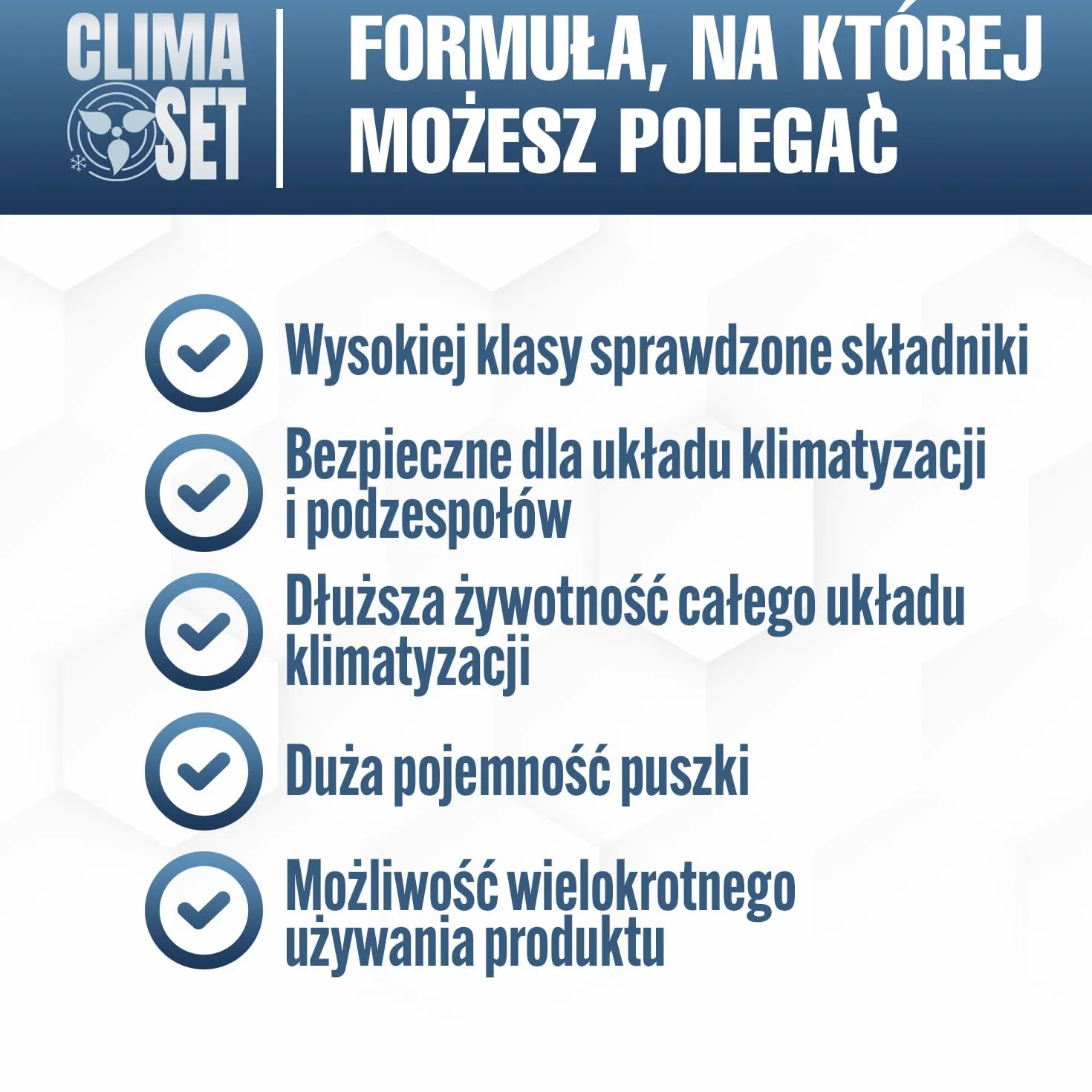 CLIMASET - Zamiennik czynnika chłodniczego R134a 4in1, Do samochodów 1994-2016 - System klimatyzacji, Samodzielna aplikacja - Uszczelniacz, Barwnik UV, Olej - Z przewodem, odświeżaczem i lampą UV